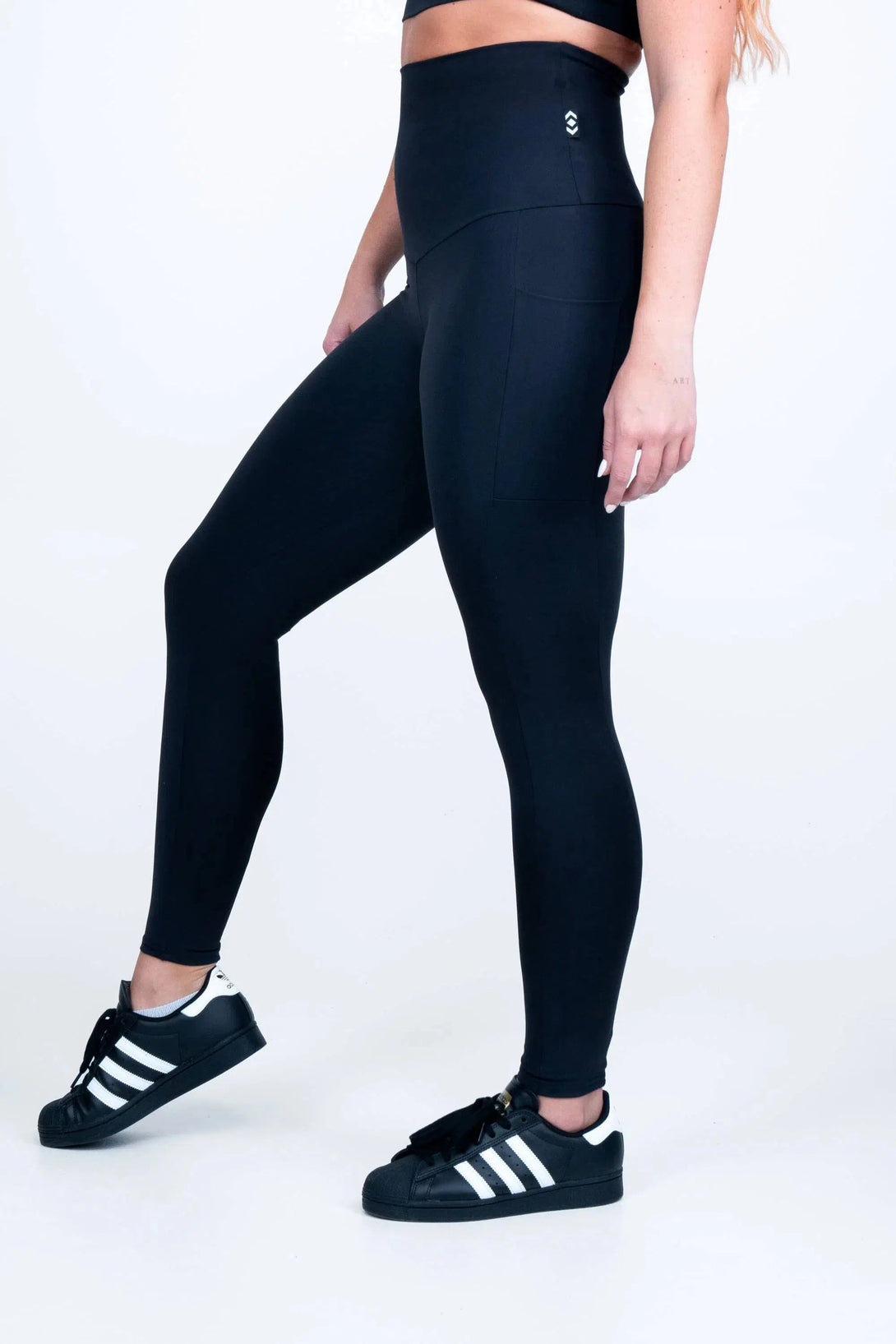 Body Contouring Panel Pocket Extra High Waisted Leggings - Black-Activewear-Exoticathletica