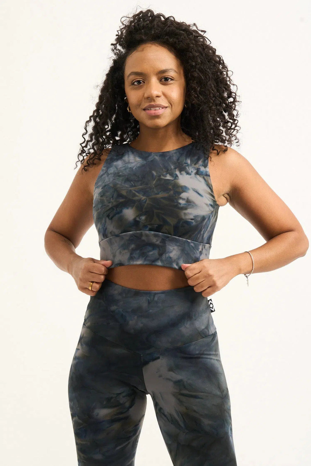 Body Contouring Reversible Comfort Crop Top - Dark And Moody-Activewear-Exoticathletica