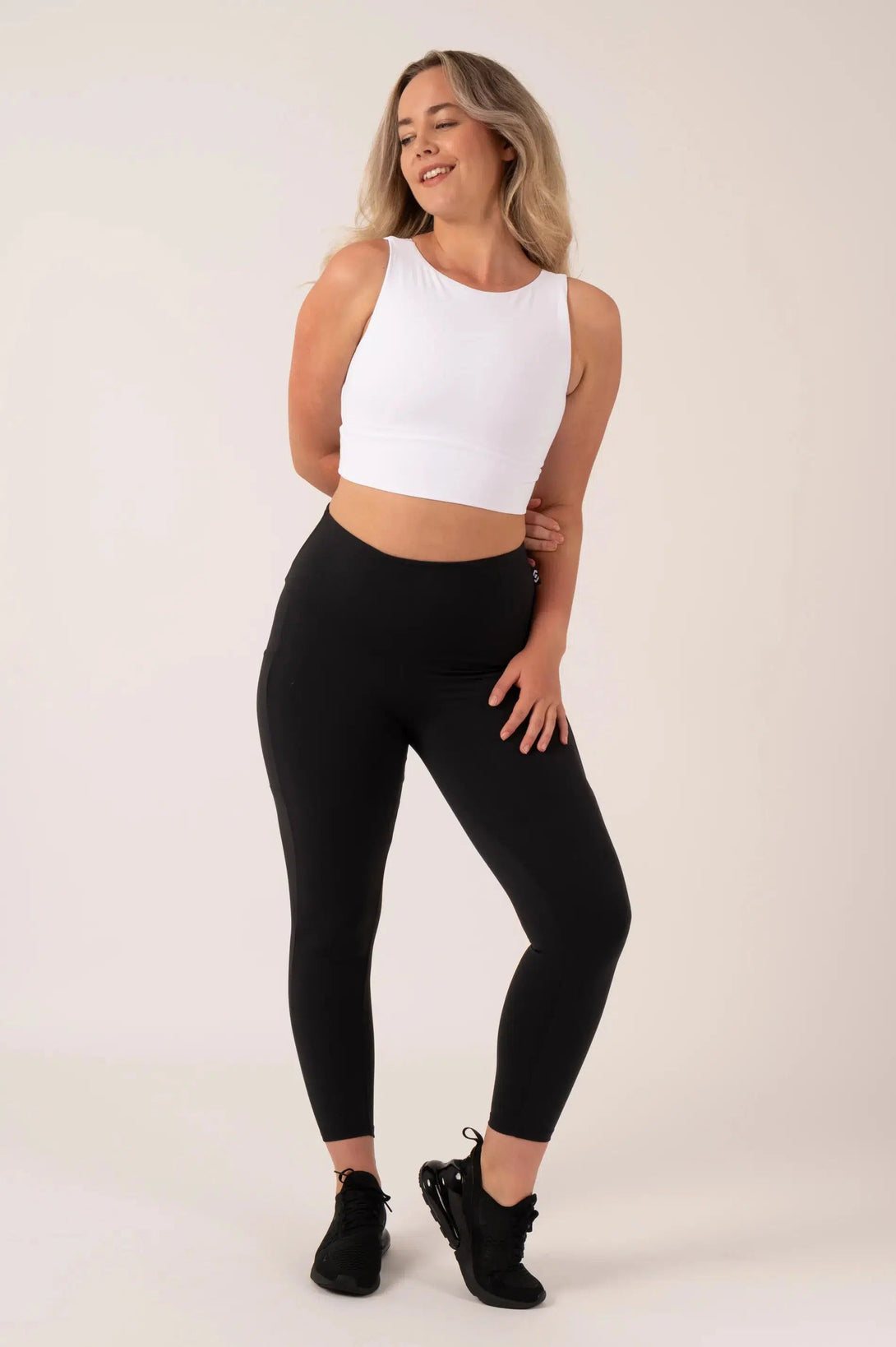 Body Contouring Reversible Comfort Crop Top - White-Activewear-Exoticathletica