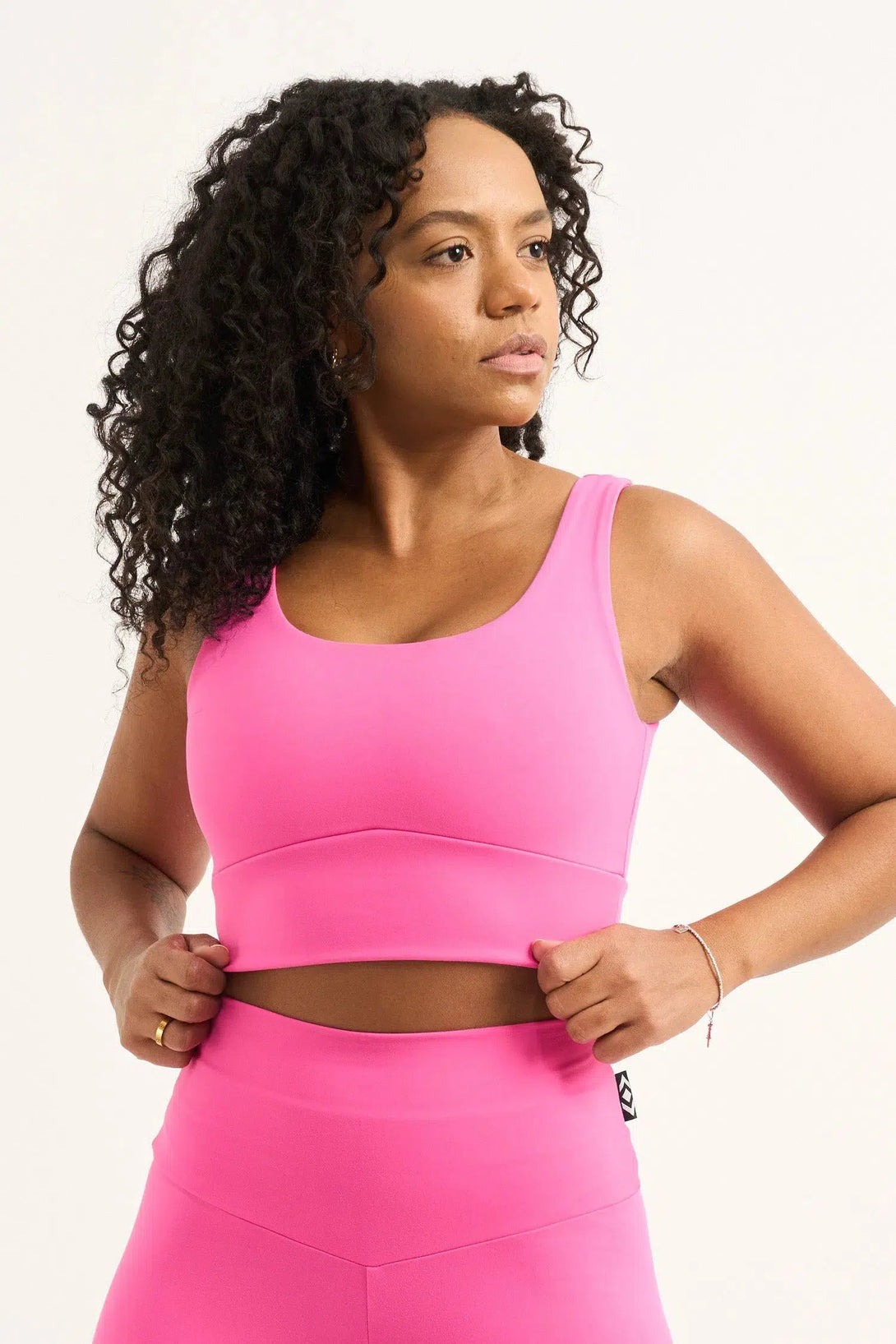 Body Contouring Scoop Neck Comfort Crop Top - Candy Pink-9358328351054-Activewear-Exoticathletica