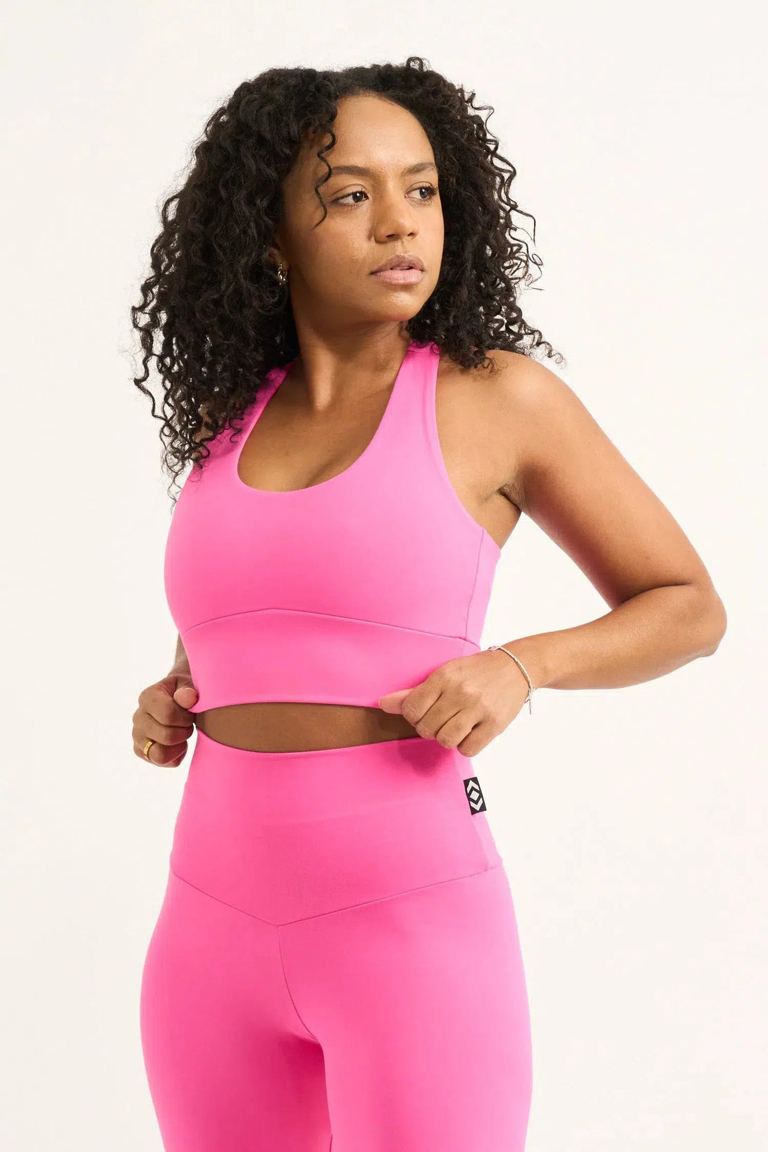 Body Contouring T Back Comfort Crop Top - Candy Pink-Activewear-Exoticathletica