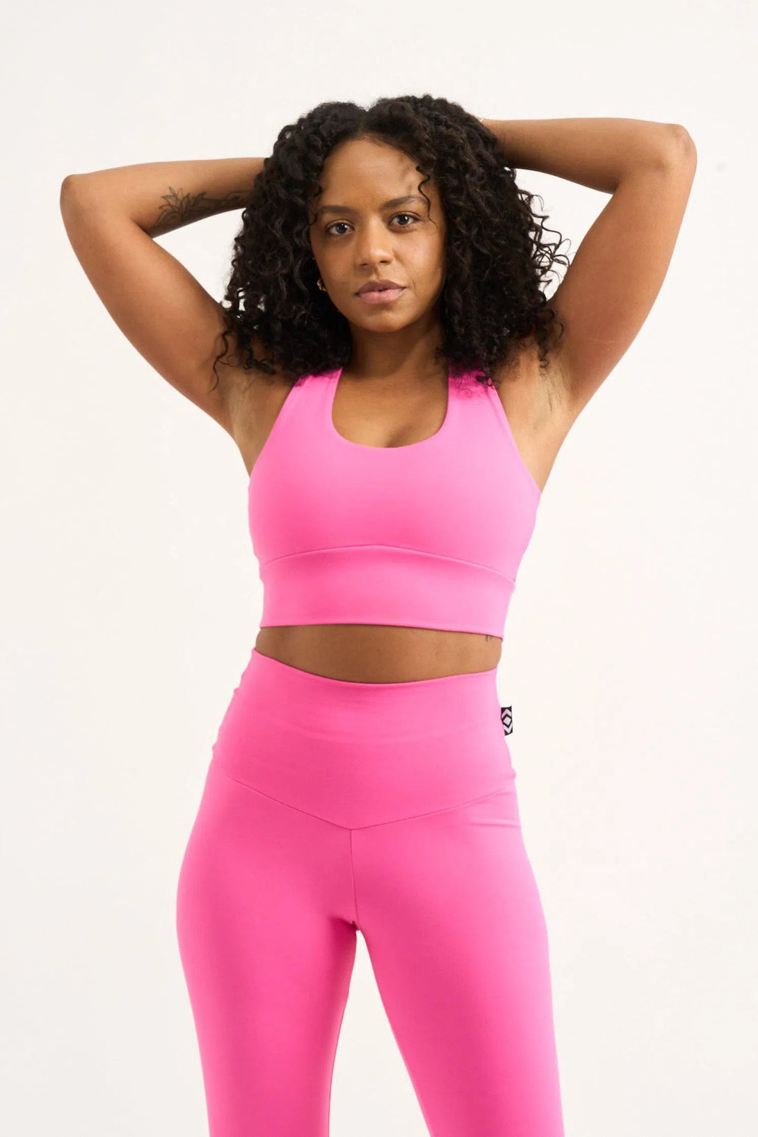 Body Contouring T Back Comfort Crop Top - Candy Pink-Activewear-Exoticathletica