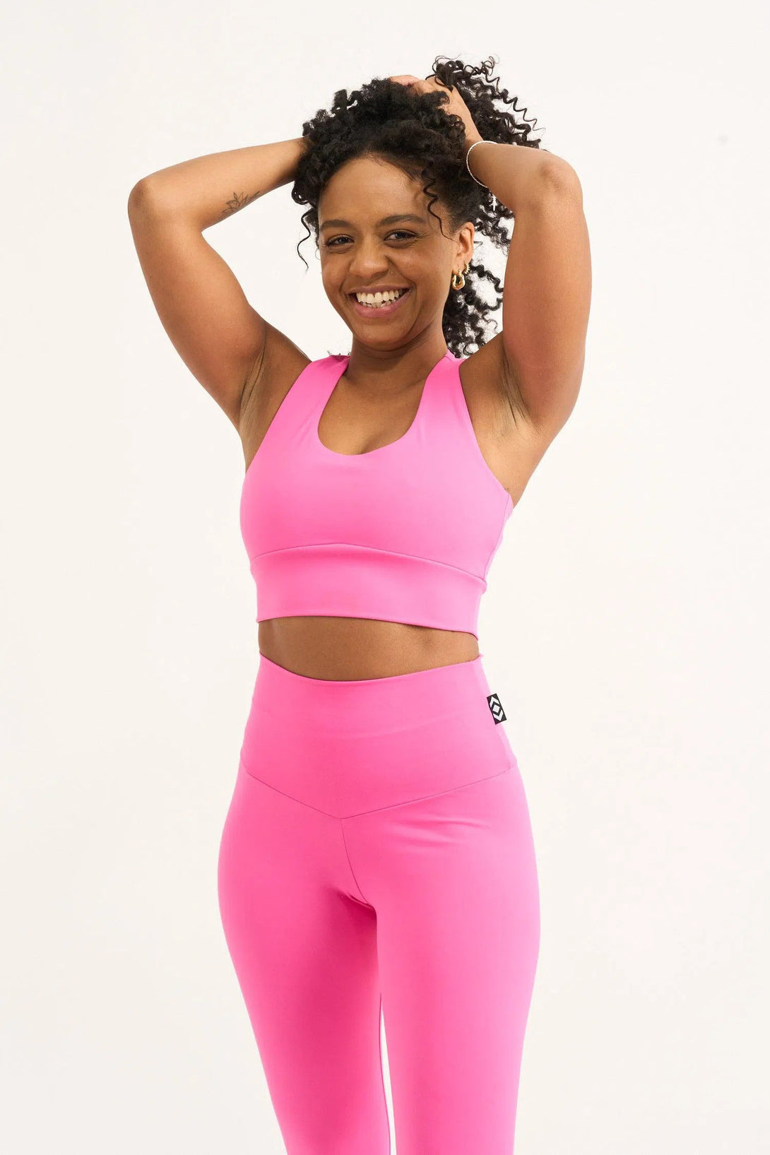 Body Contouring T Back Comfort Crop Top - Candy Pink-Activewear-Exoticathletica