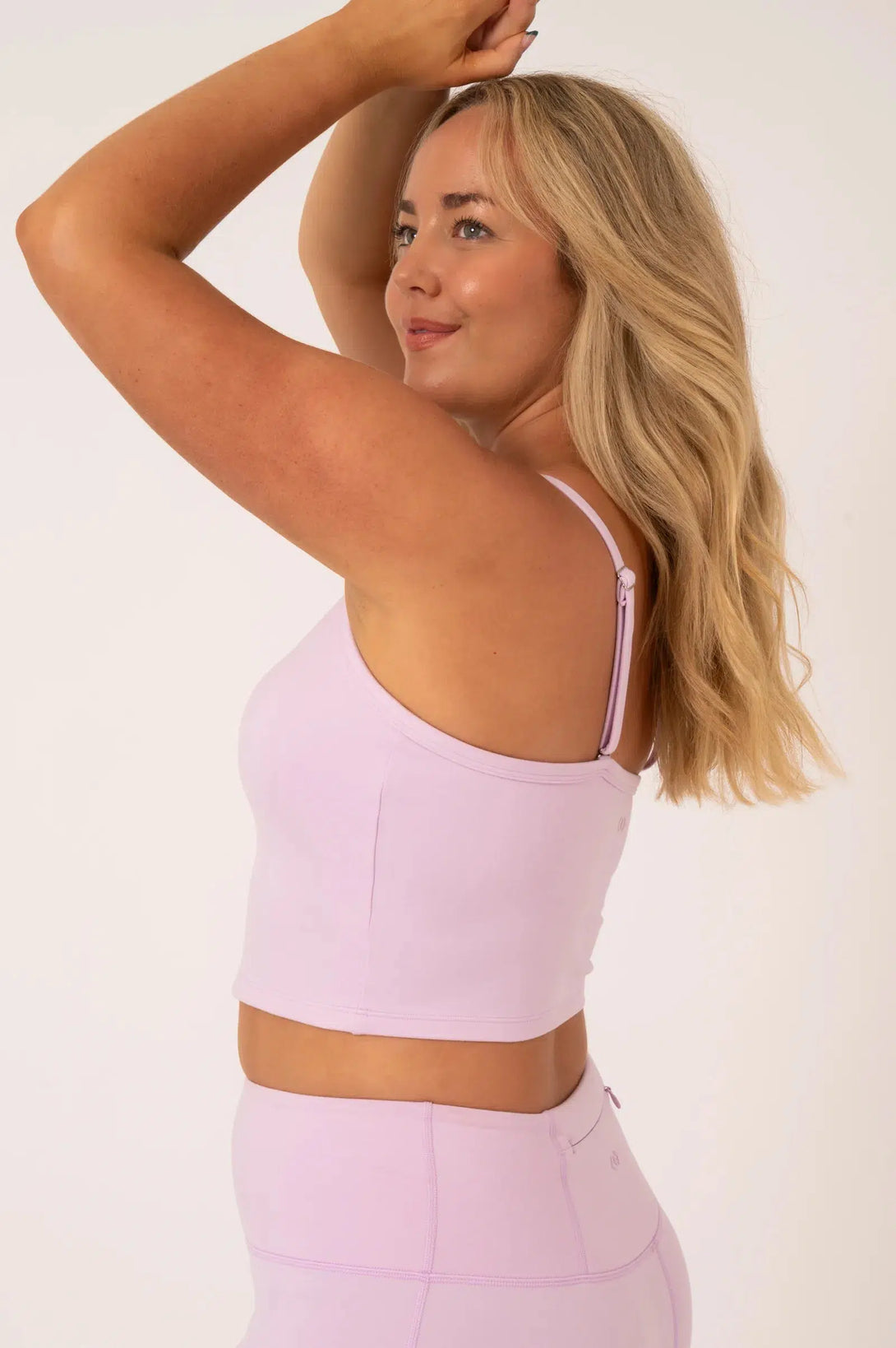 Buttersoft Convertible Crop Top With Hidden Shelf - Lilac-Activewear-Exoticathletica