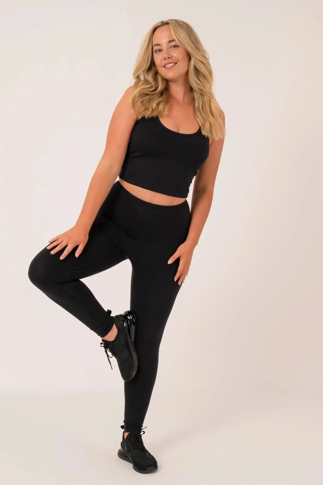 Buttersoft High Waisted Back Zip Pocket Leggings - Black-Activewear-Exoticathletica