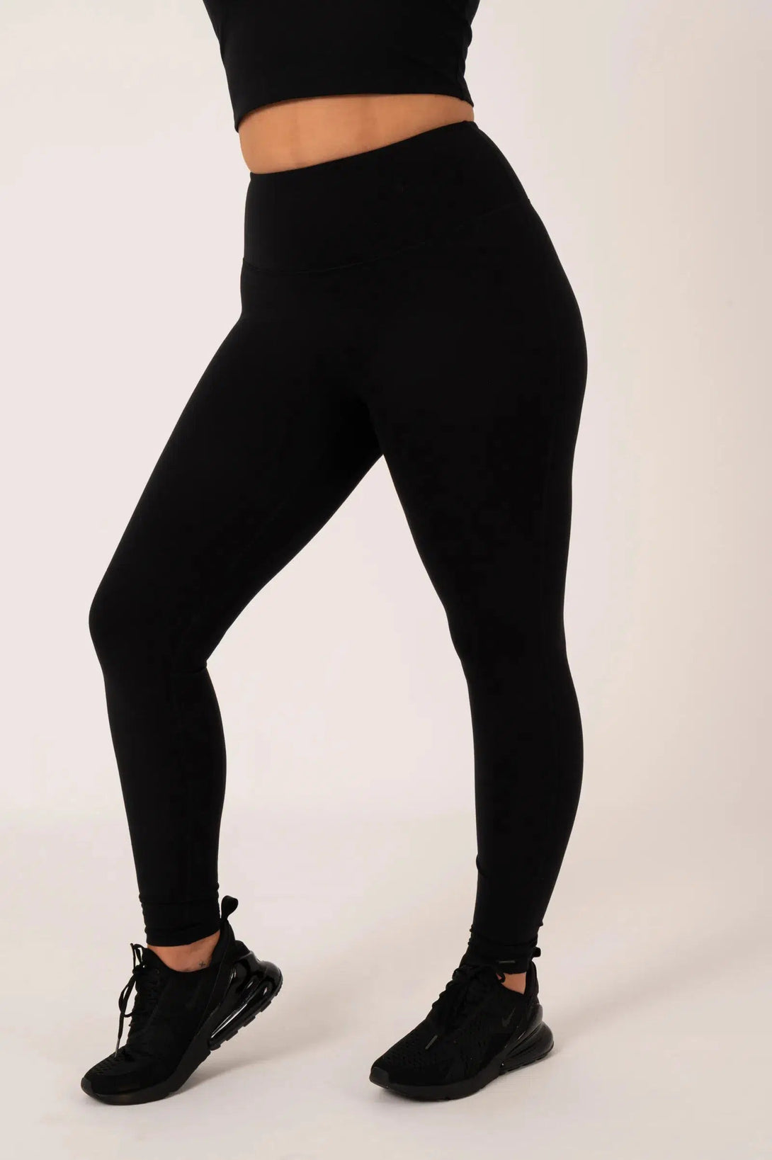 Buttersoft High Waisted Back Zip Pocket Leggings - Black-Activewear-Exoticathletica