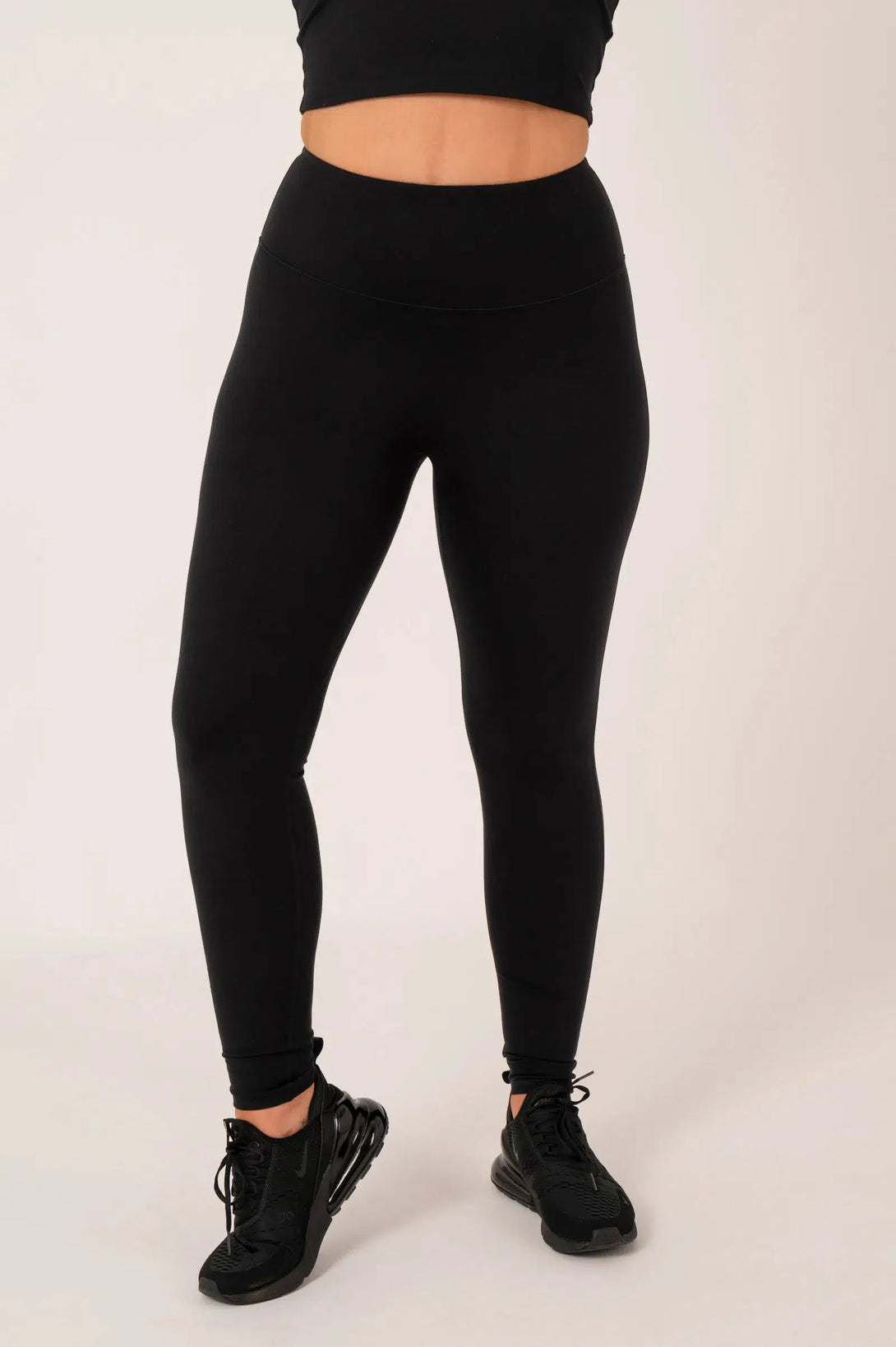 Buttersoft High Waisted Back Zip Pocket Leggings - Black-Activewear-Exoticathletica