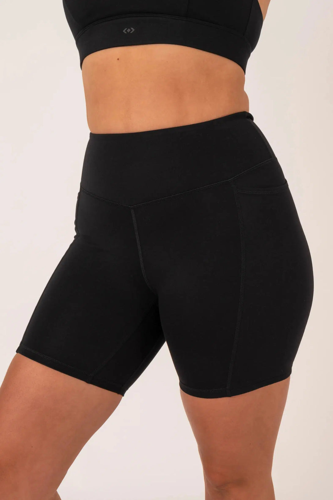 Buttersoft High Waisted Mid Thigh Short - Black-Activewear-Exoticathletica