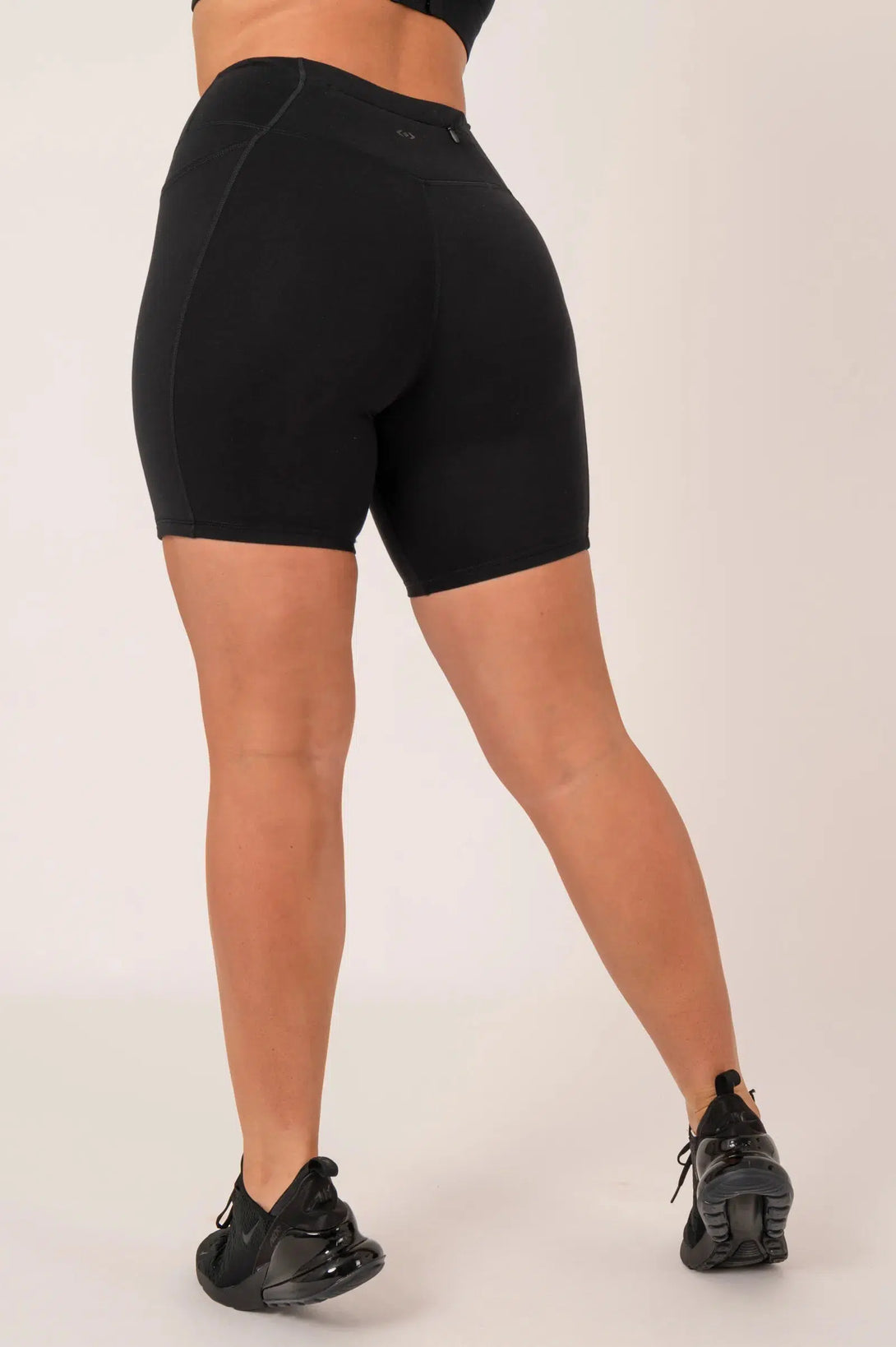 Buttersoft High Waisted Mid Thigh Short - Black-Activewear-Exoticathletica