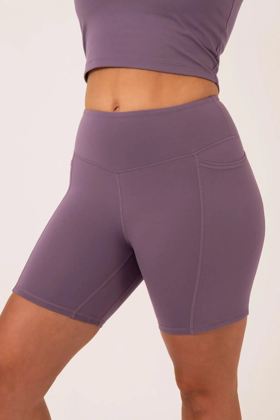 Buttersoft High Waisted Mid Thigh Short - Misty Purple-Activewear-Exoticathletica