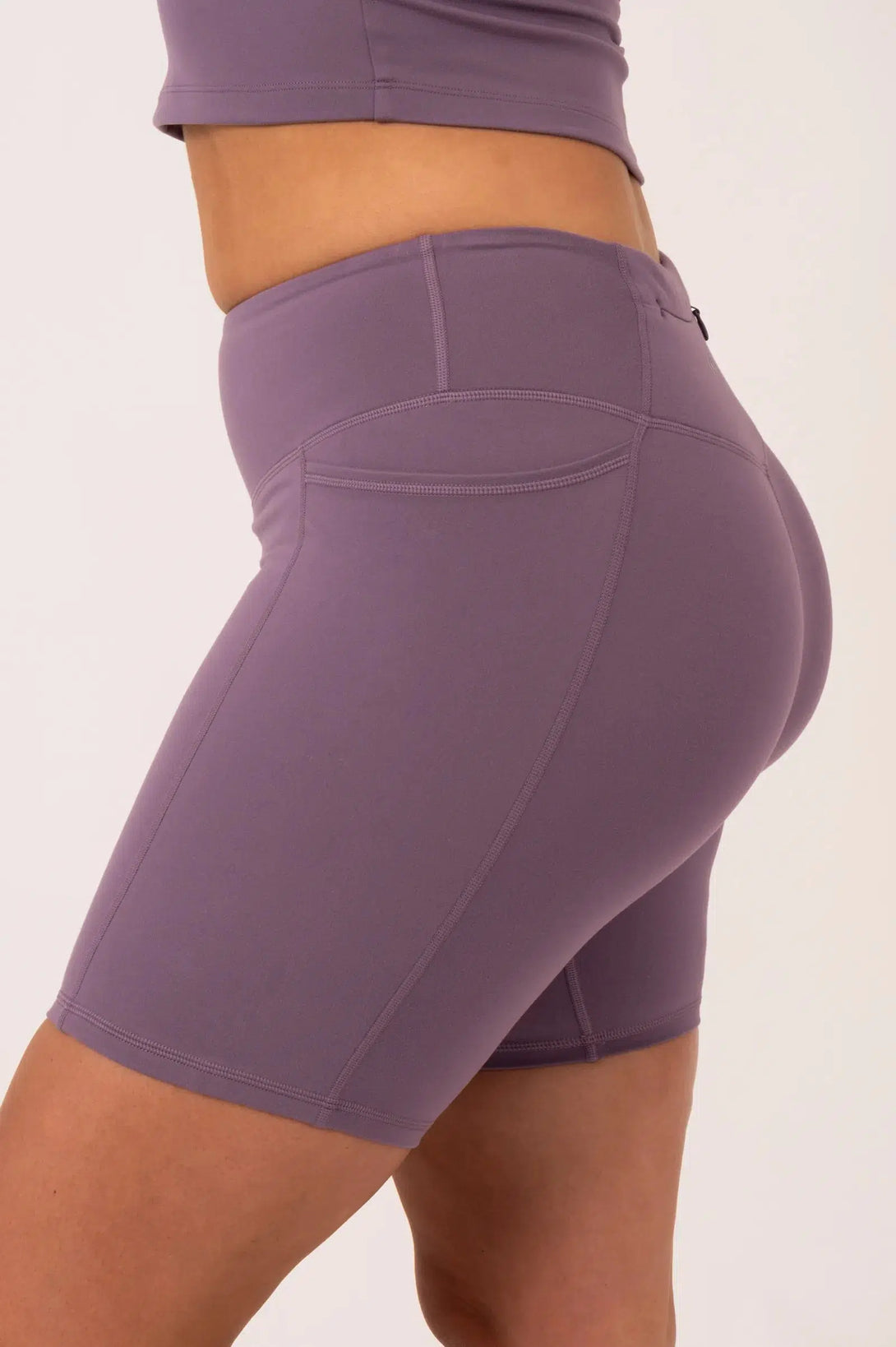 Buttersoft High Waisted Mid Thigh Short - Misty Purple-Activewear-Exoticathletica