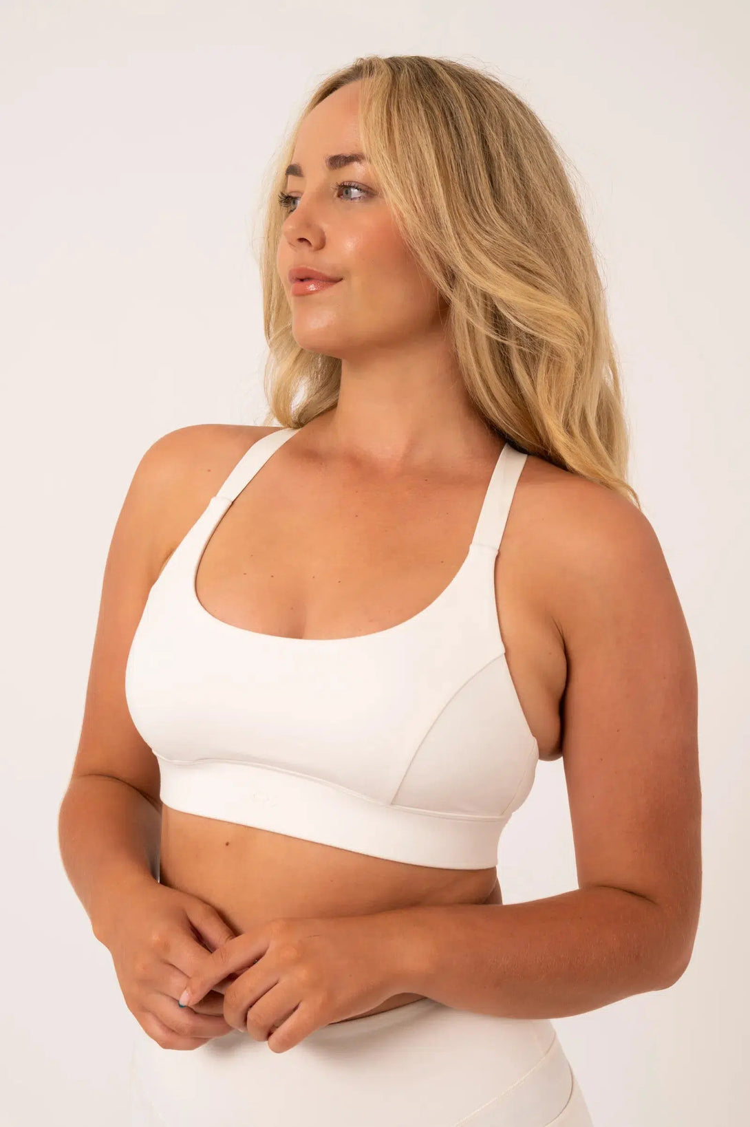 Buttersoft Medium Impact Sports Bra - Cream-Activewear-Exoticathletica