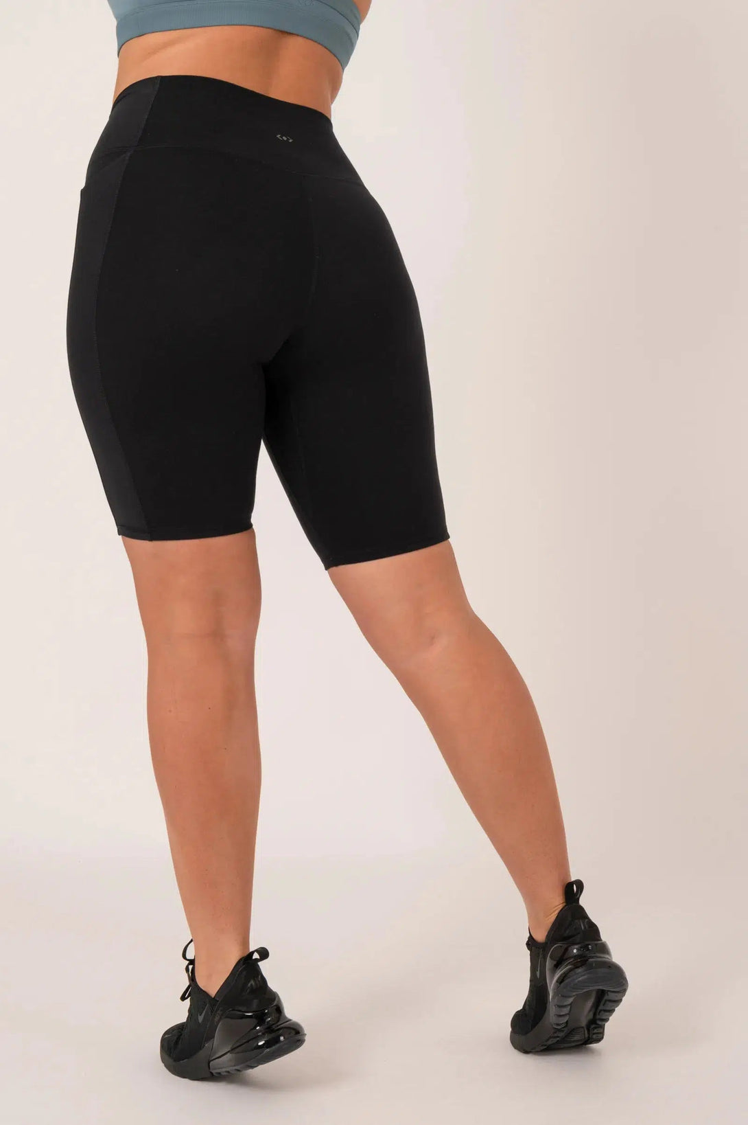 Buttersoft Rib Trim Exotica High Waist Long Short - Black-Activewear-Exoticathletica