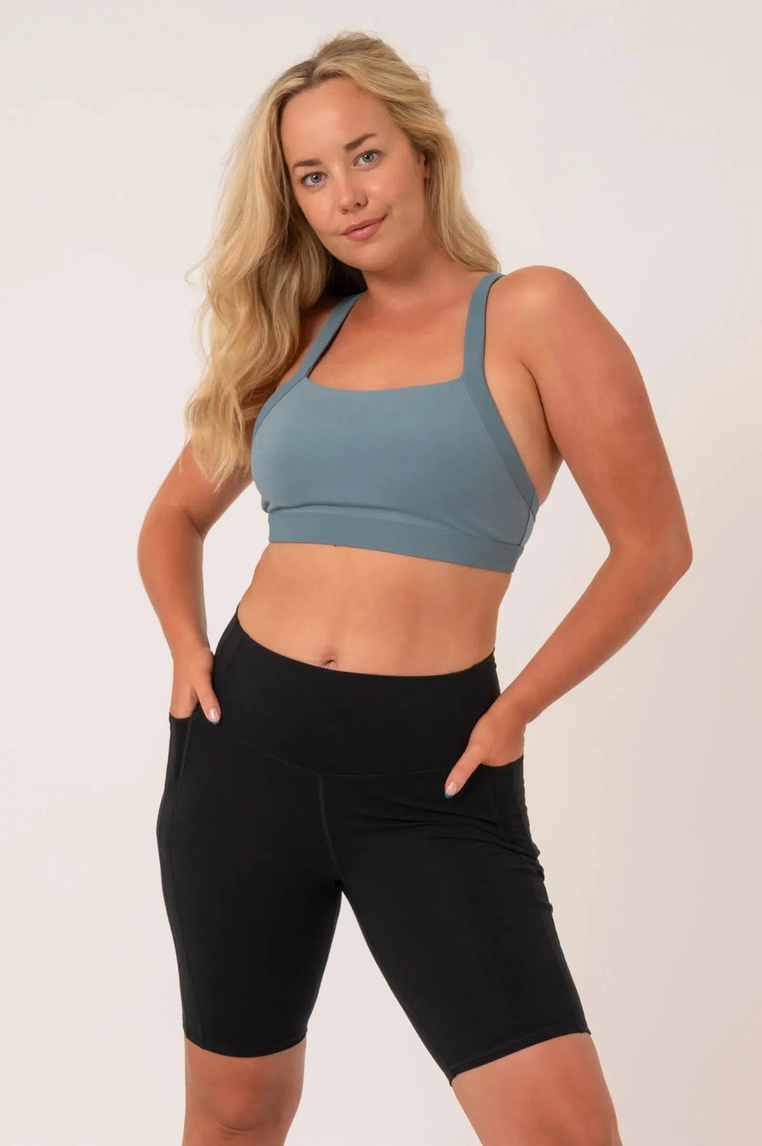 Buttersoft Rib Trim Exotica High Waist Long Short - Black-Activewear-Exoticathletica