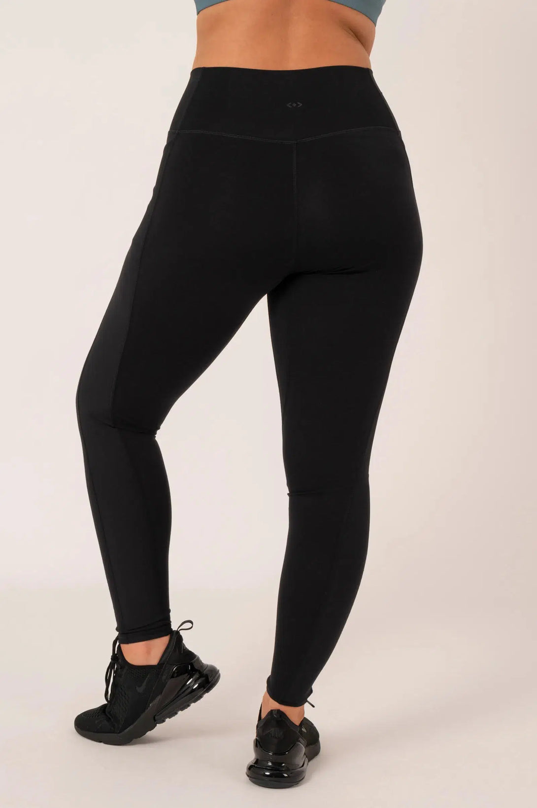 Buttersoft Rib Trim High Waisted Leggings With Pocket - Black-Activewear-Exoticathletica