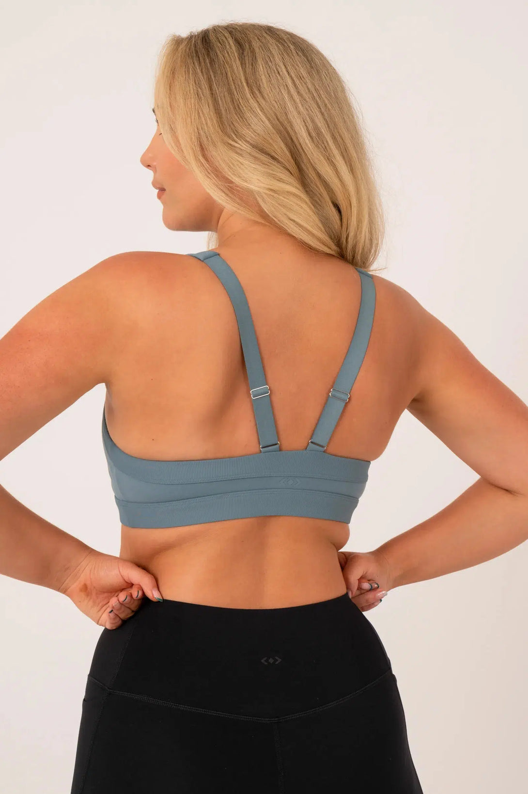 Buttersoft Rib Trim Medium Support Crop Top - Lagoon-Activewear-Exoticathletica