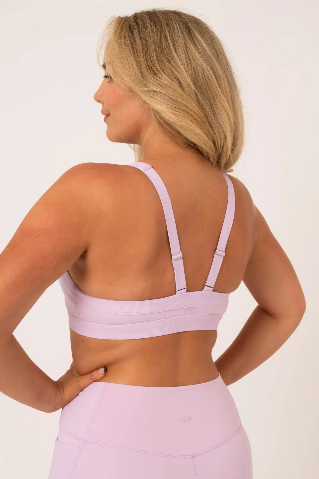 Buttersoft Rib Trim Medium Support Crop Top - Lilac-Activewear-Exoticathletica