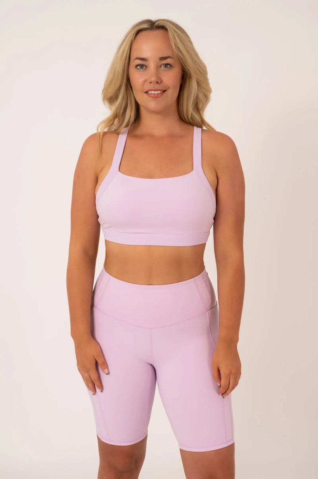 Buttersoft Rib Trim Medium Support Crop Top - Lilac-SK-00237-Activewear-Exoticathletica