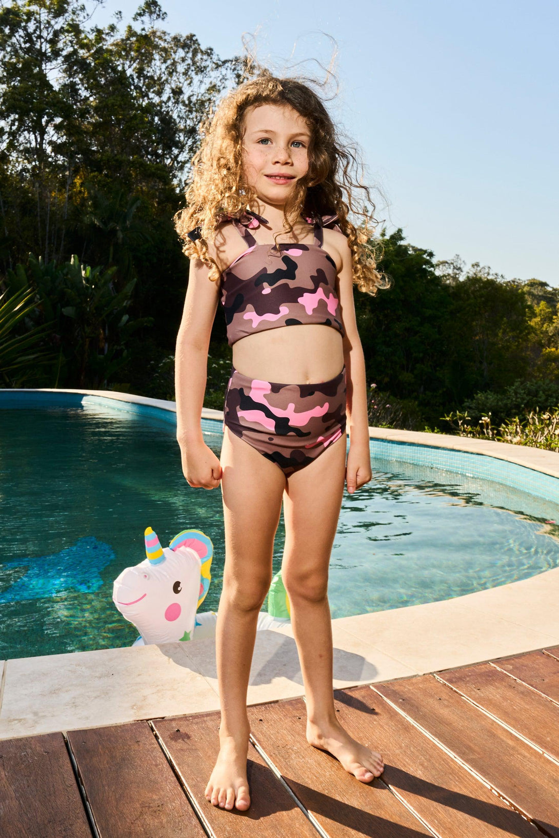 Camo Crush Pink Performance - Kids Bikini Bottom-Activewear-Exoticathletica