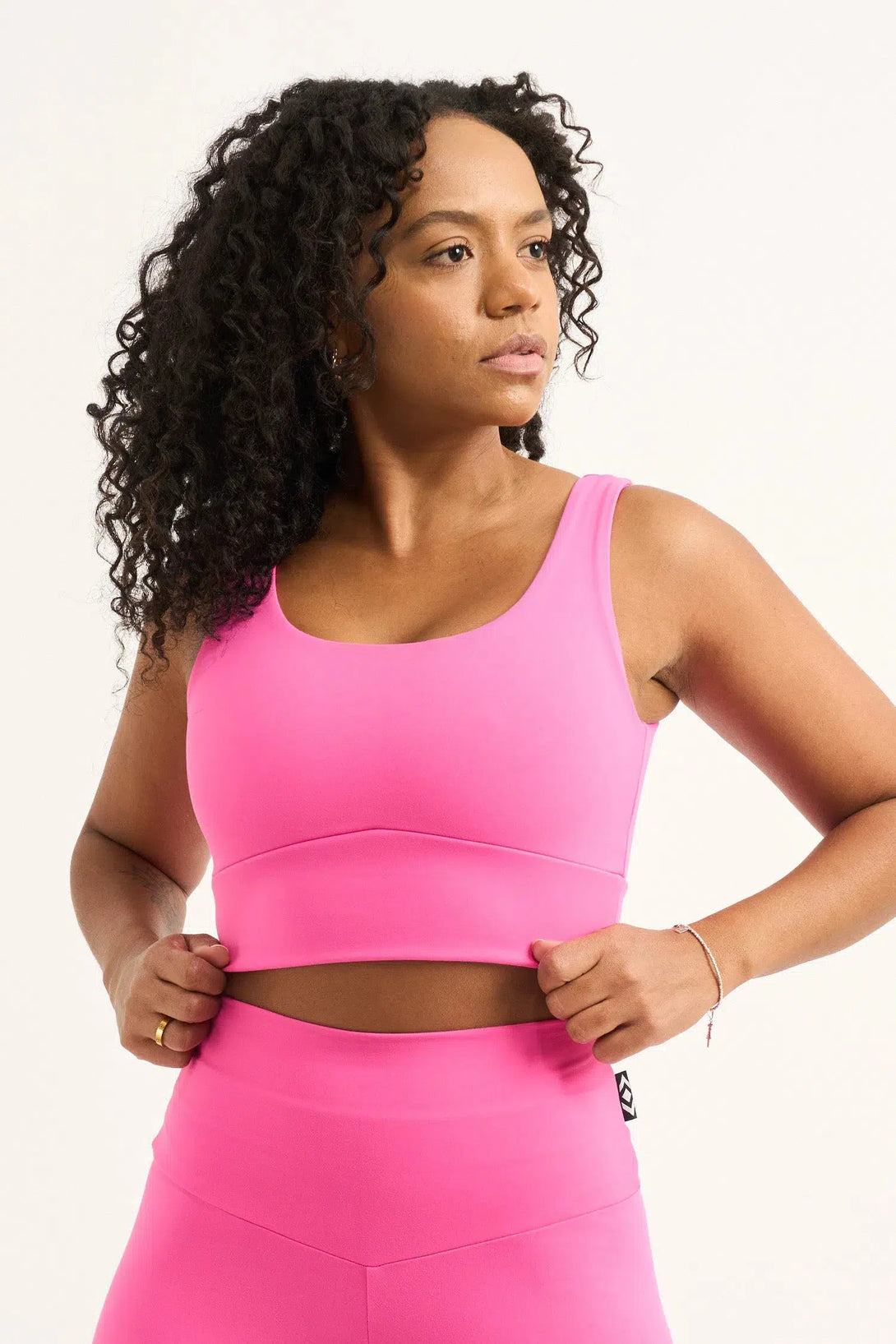 Candy Pink Body Contouring - Scoop Neck Comfort Crop Top-9358328351054-Activewear-Exoticathletica