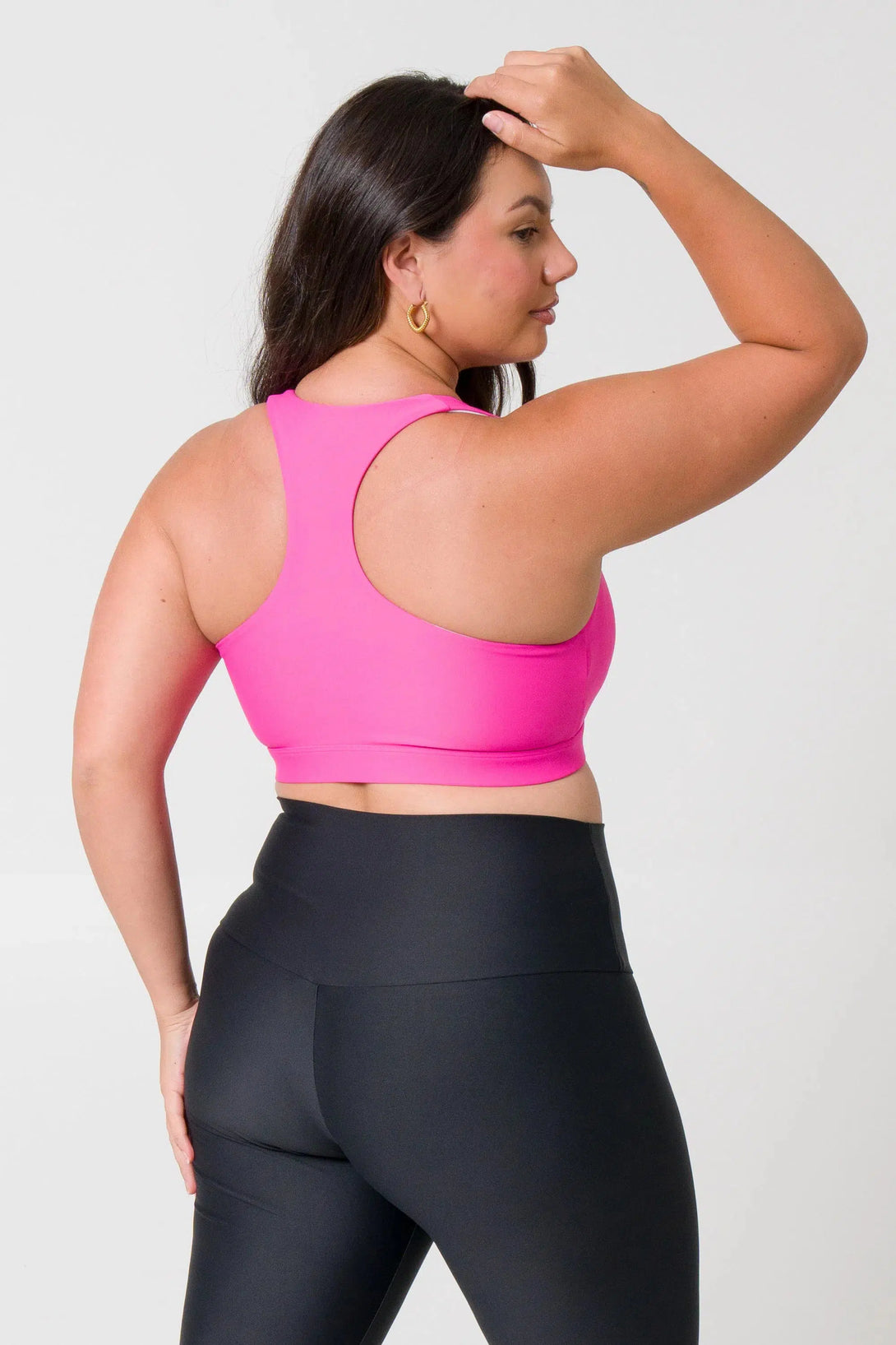 Candy Pink Performance - Cross Over Crop-Activewear-Exoticathletica