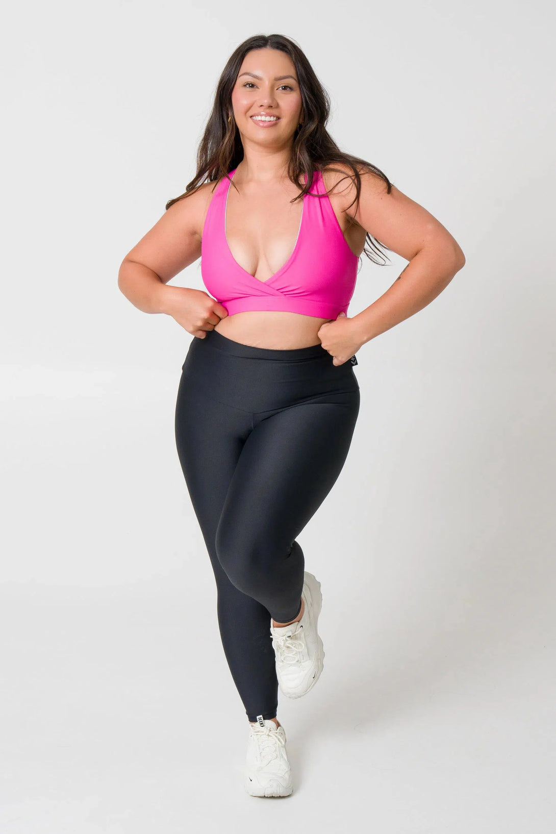 Candy Pink Performance - Cross Over Crop-Activewear-Exoticathletica