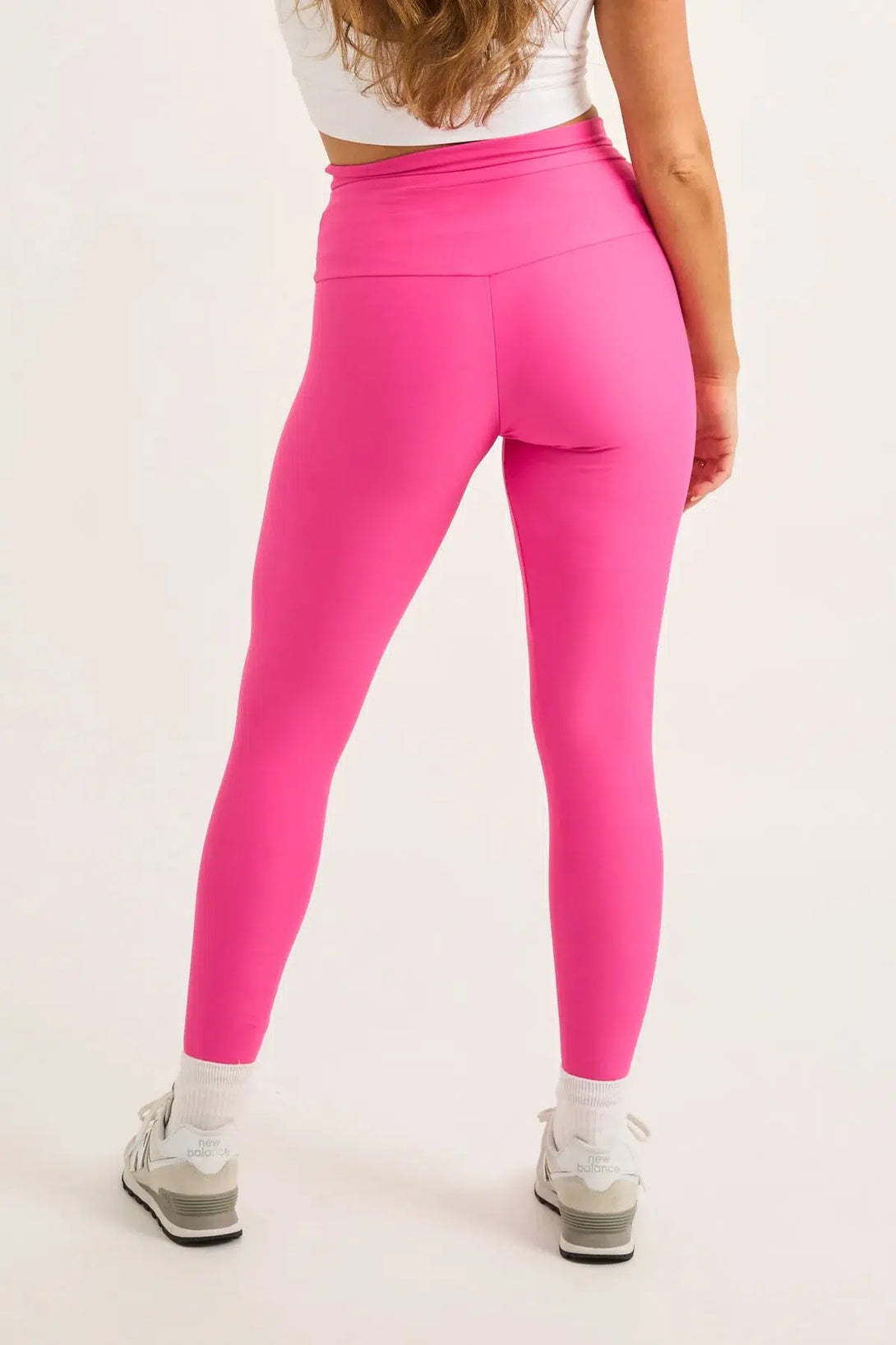 Candy Pink Performance - Drawstring High Waisted Leggings-Activewear-Exoticathletica