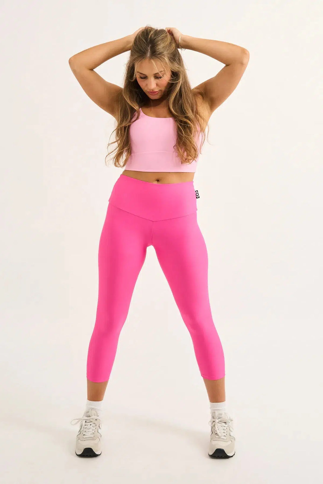 Candy Pink Performance - High Waisted Capri Leggings-1000006956-Activewear-Exoticathletica