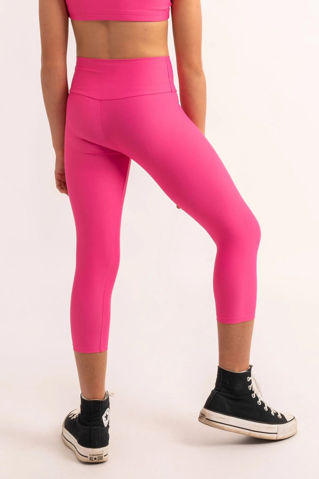 Candy Pink Performance - Kids Capris-Activewear-Exoticathletica