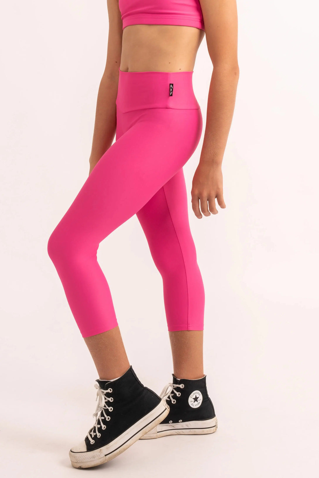 Candy Pink Performance - Kids Capris-Activewear-Exoticathletica