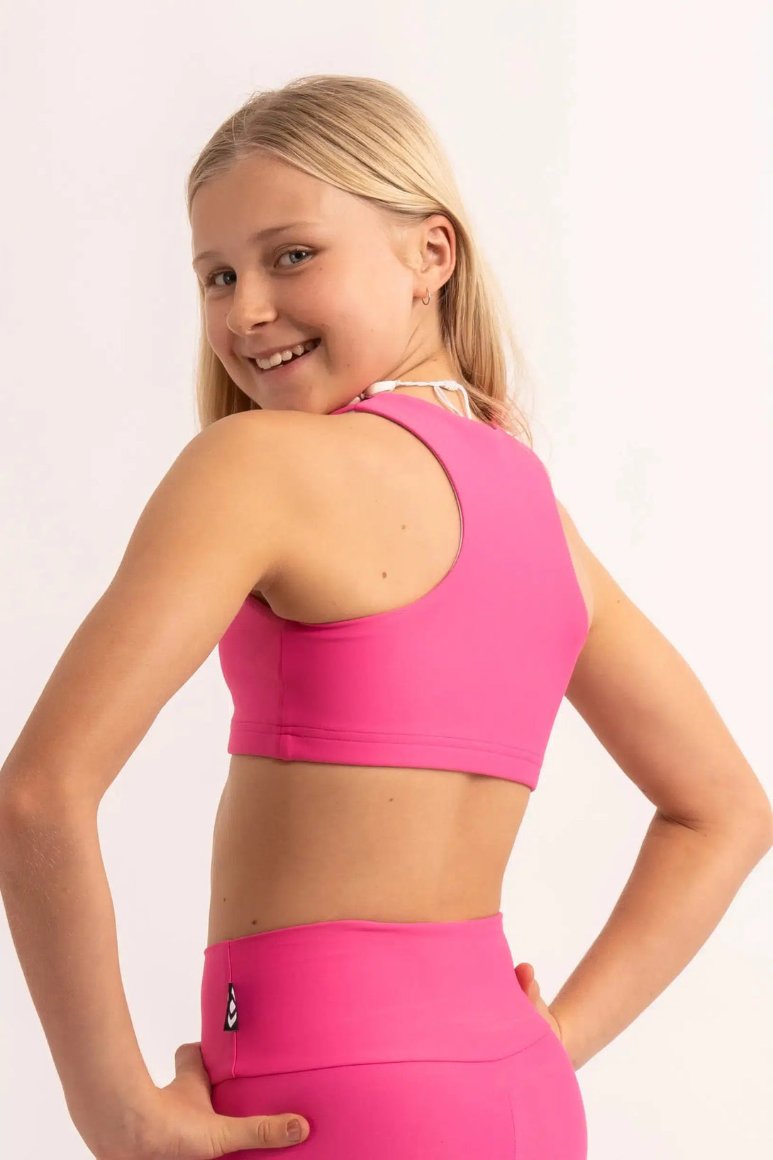 Candy Pink Performance - Kids Crop Top-Activewear-Exoticathletica