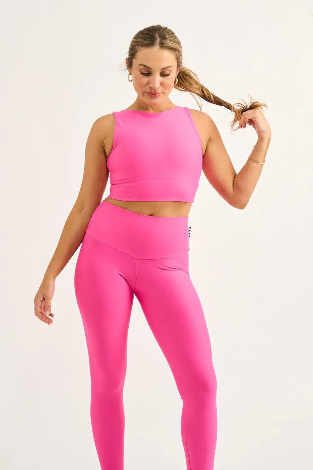 Candy Pink Performance - Reversible Comfort Crop Top-Activewear-Exoticathletica