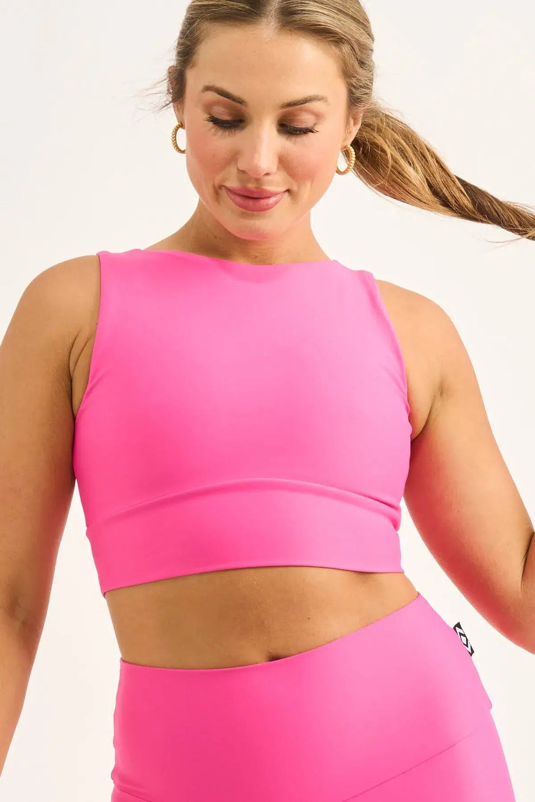 Candy Pink Performance - Reversible Comfort Crop Top-Activewear-Exoticathletica