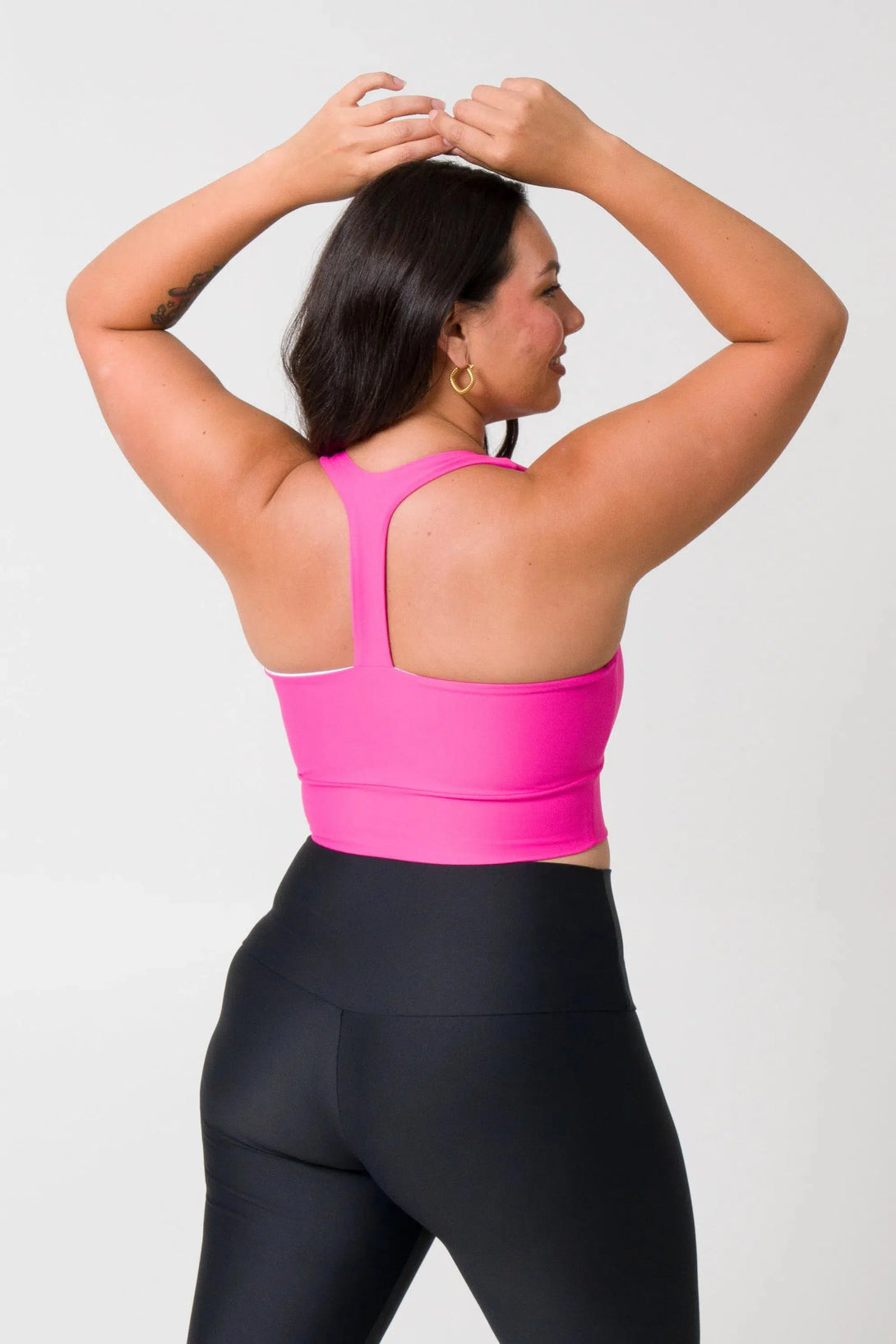 Candy Pink Performance - T Back Comfort Crop Top-Activewear-Exoticathletica