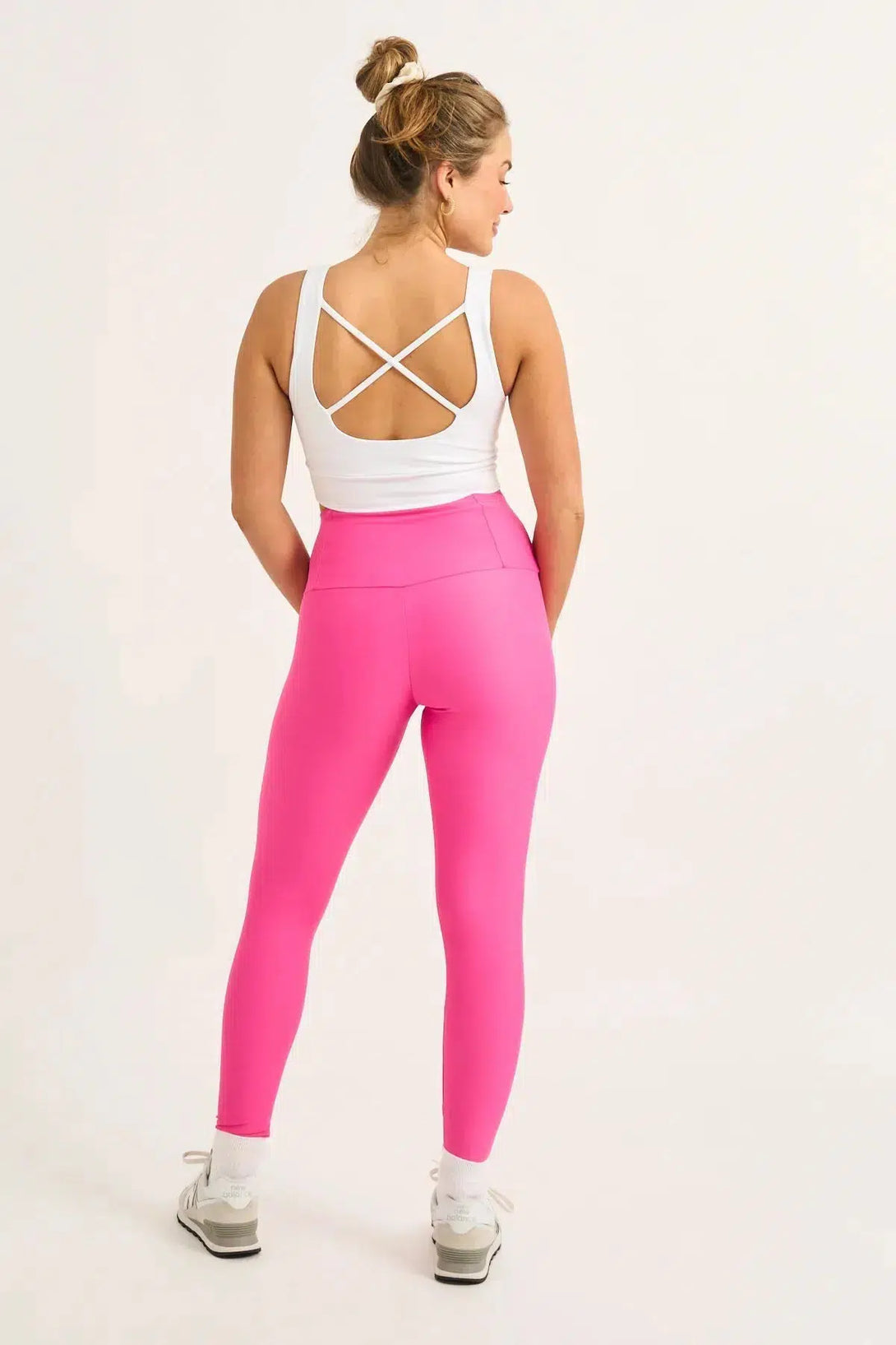 Candy Pink Performance - Tummy Control High Waisted Leggings-Activewear-Exoticathletica