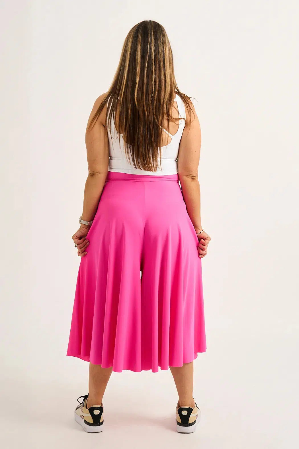 Candy Pink Silky - Palazzo Culotte-Activewear-Exoticathletica