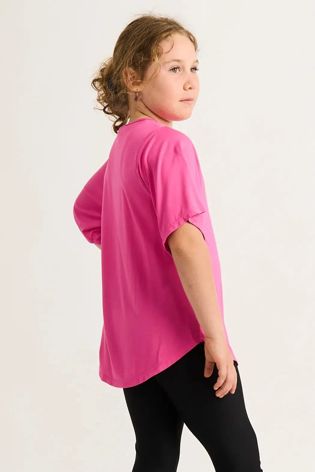 Candy Pink Slinky To Touch - Kids Boyfriend Tee-Activewear-Exoticathletica