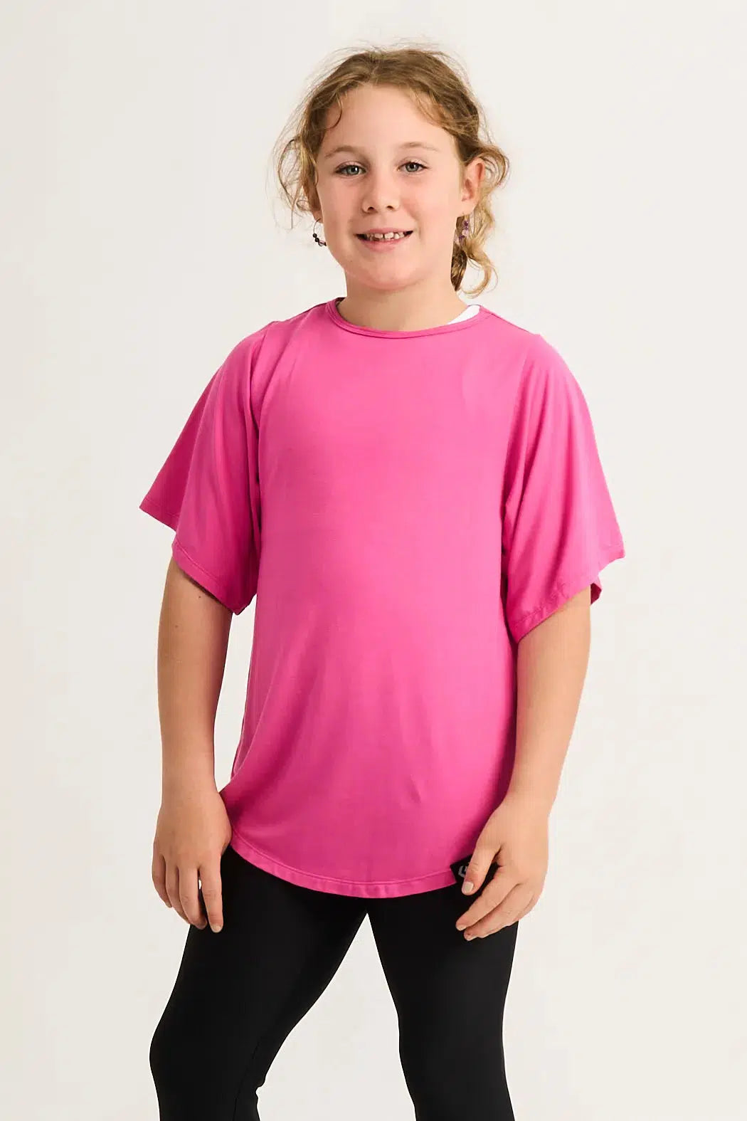 Candy Pink Slinky To Touch - Kids Boyfriend Tee-Activewear-Exoticathletica