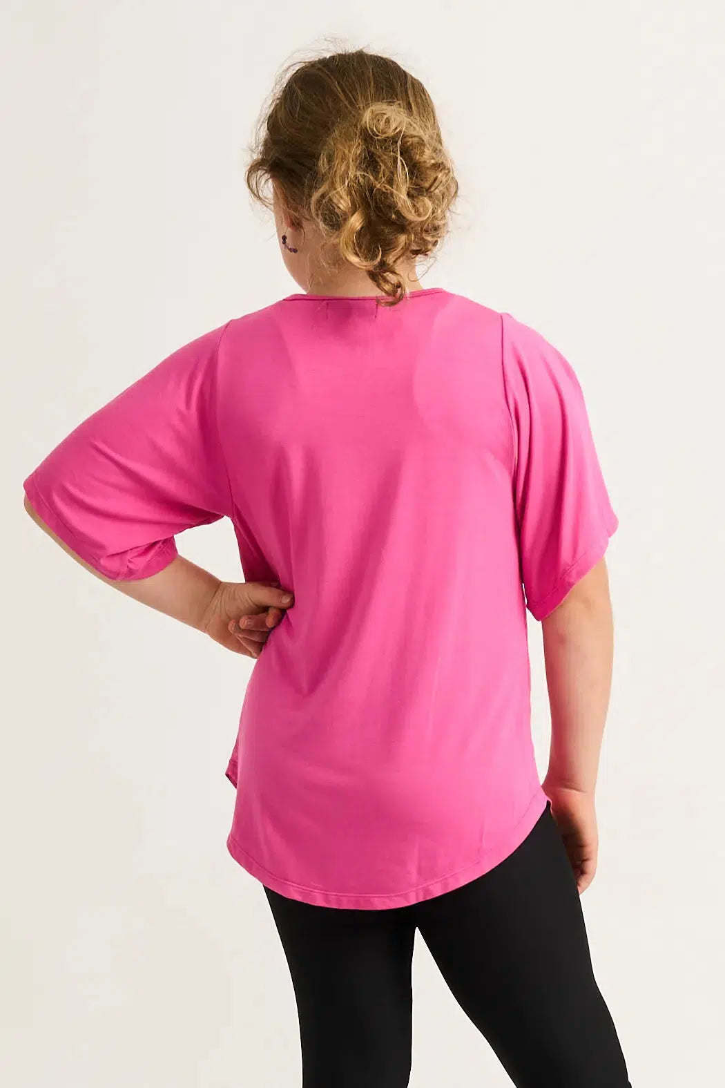 Candy Pink Slinky To Touch - Kids Boyfriend Tee-Activewear-Exoticathletica