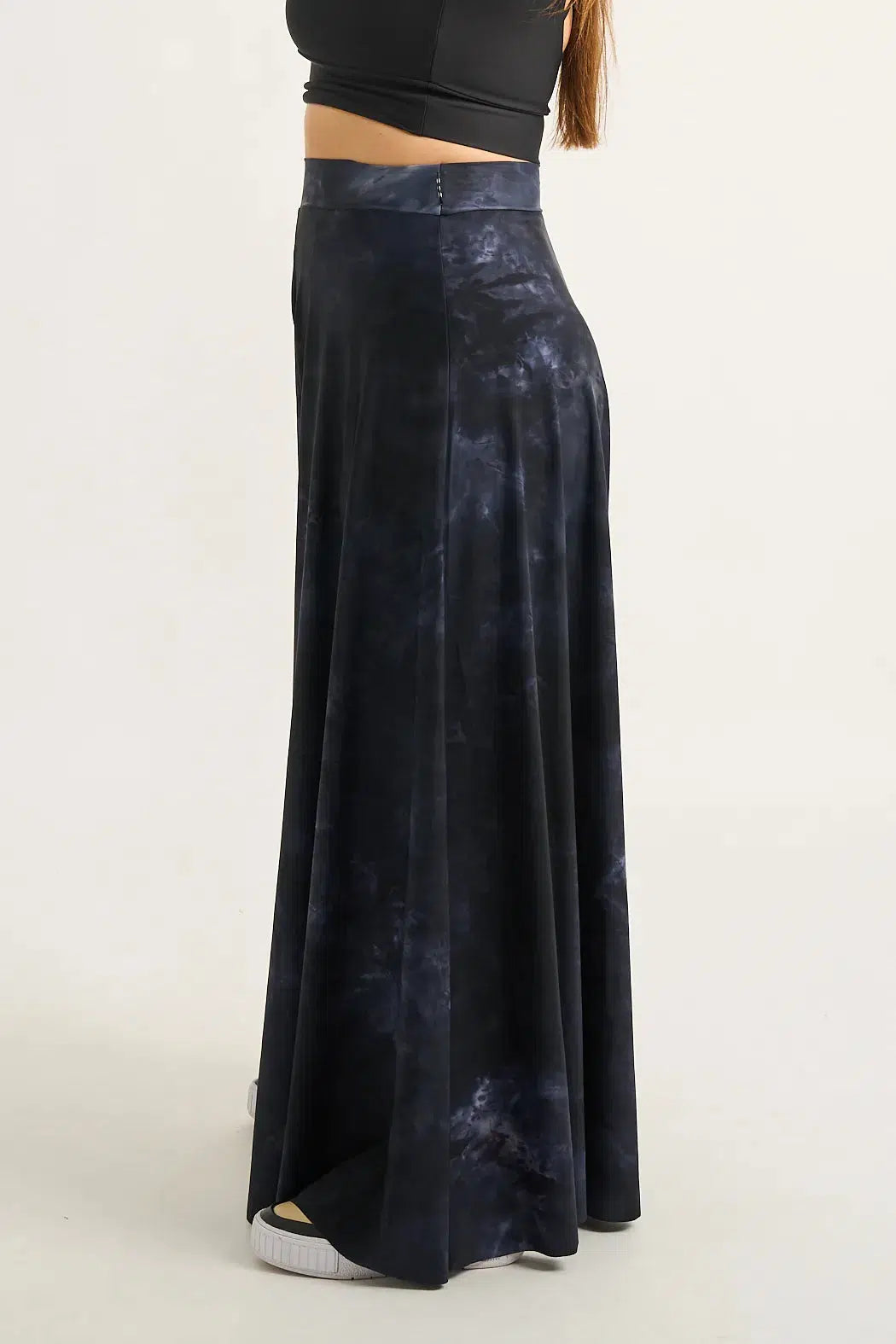 Dark And Moody Tie Dye Silky - Palazzo Pant-9358328329596-Activewear-Exoticathletica