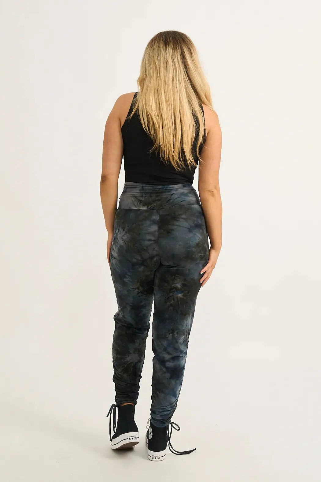 Dark and Moody Tie Dye Soft To Touch - Jogger Long Tie Sided W/ Pockets-Activewear-Exoticathletica