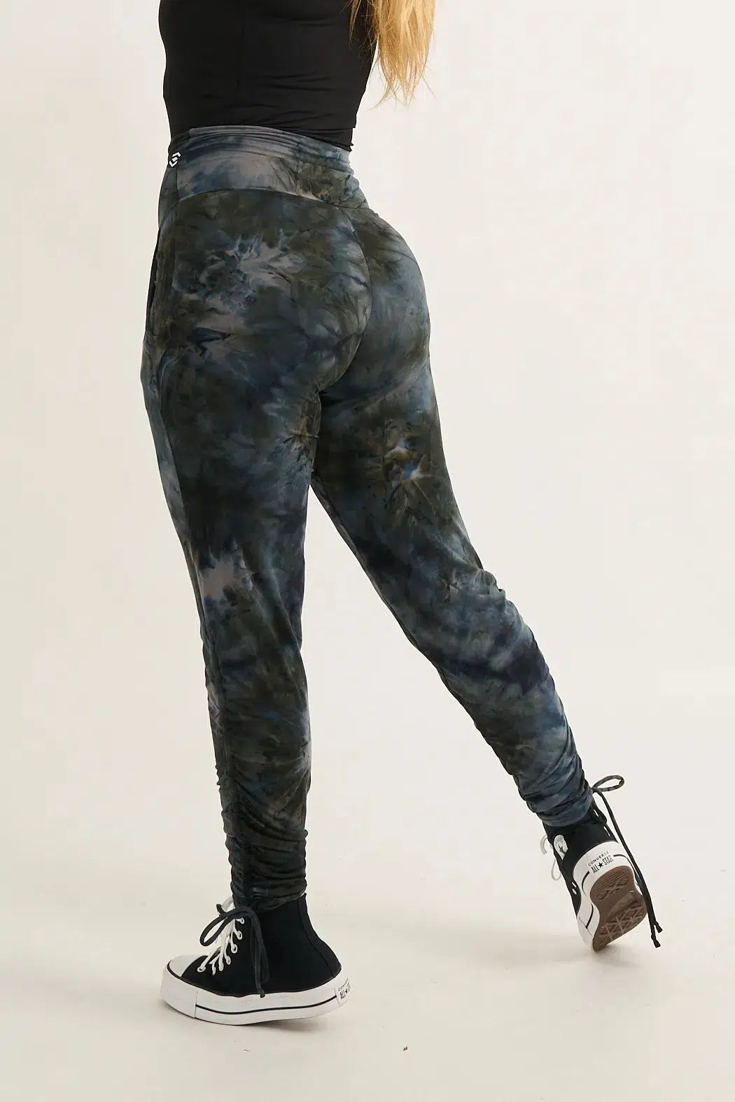 Dark and Moody Tie Dye Soft To Touch - Jogger Long Tie Sided W/ Pockets-Activewear-Exoticathletica