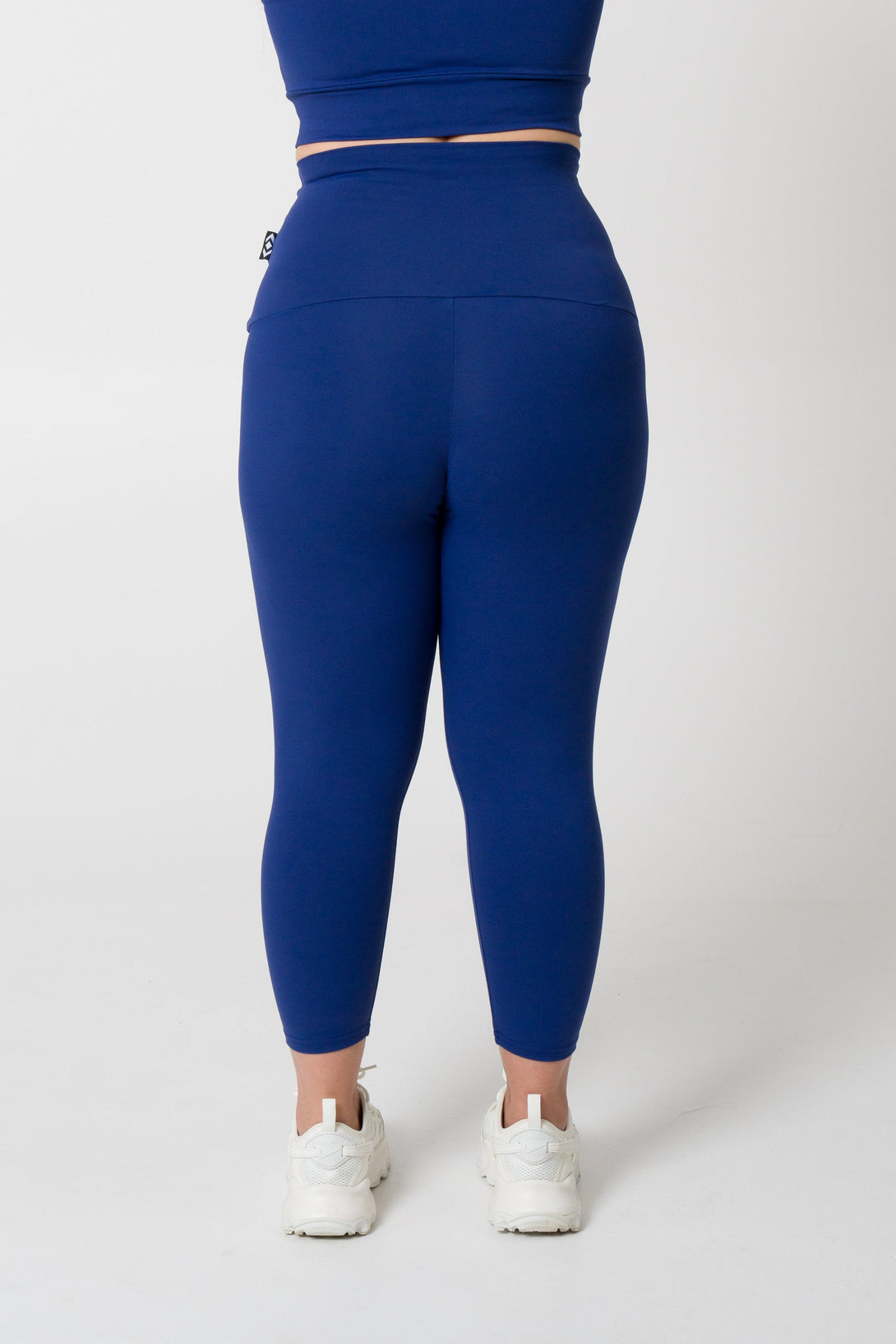 Dark Navy Body Contouring - Extra High Waisted Capri Leggings-Activewear-Exoticathletica