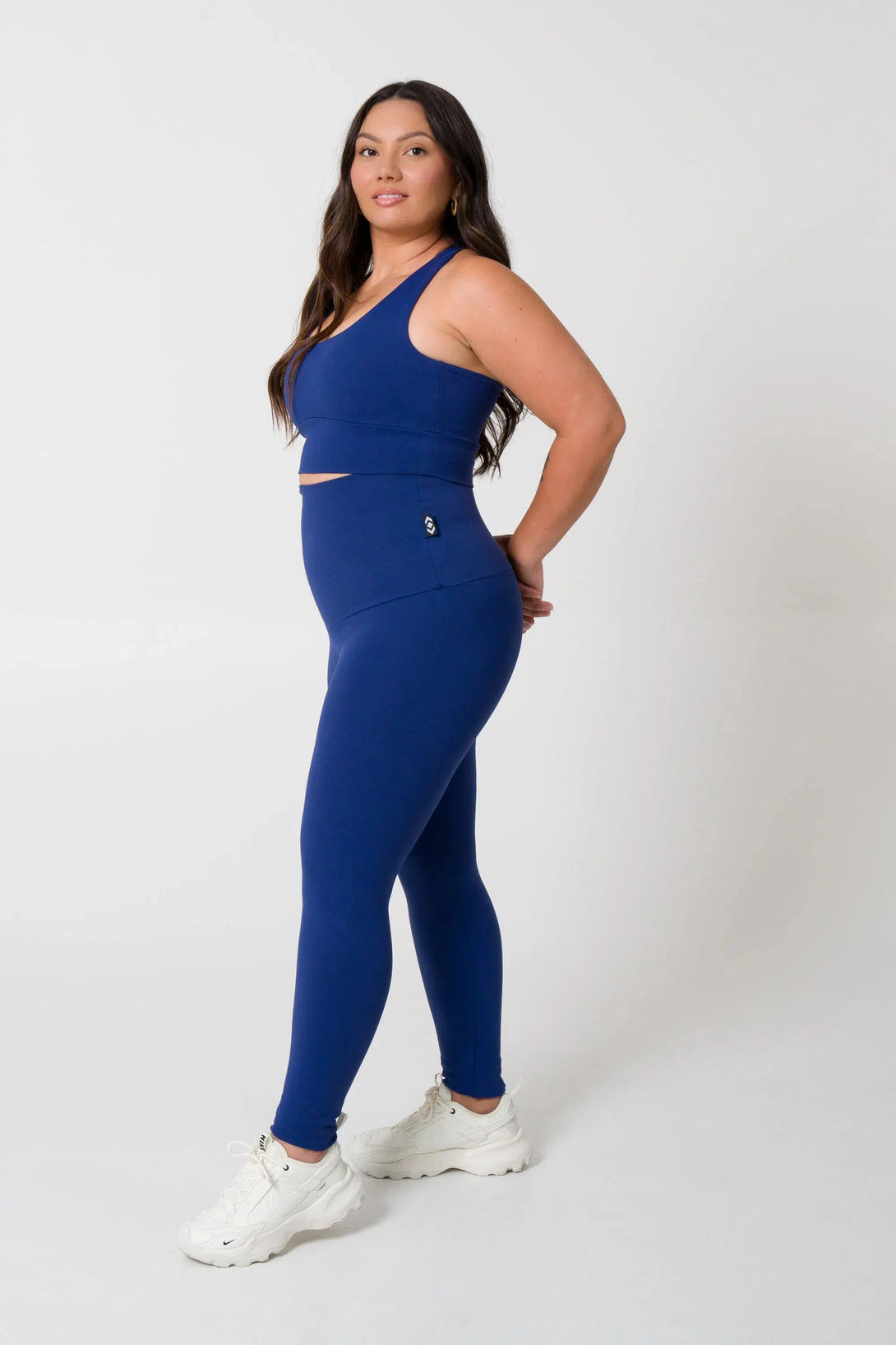 Dark Navy Body Contouring - Extra High Waisted Leggings-Activewear-Exoticathletica