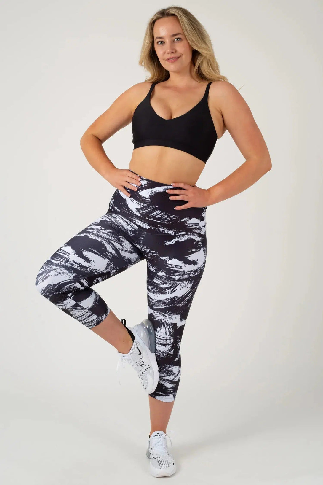 Destruction Performance - Extra High Waisted Capri Leggings-Activewear-Exoticathletica