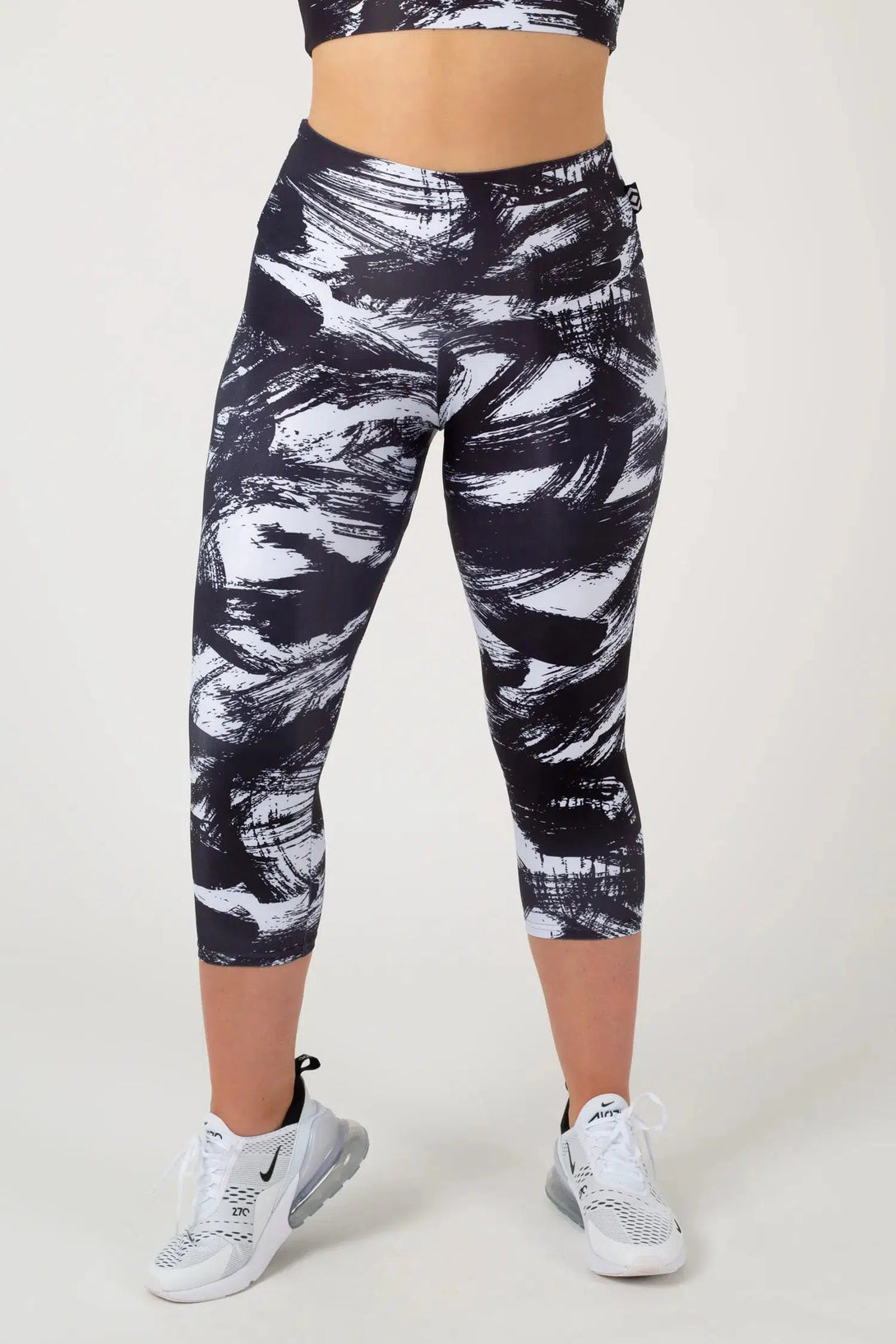 Destruction Performance - High Waisted Capri Leggings-Activewear-Exoticathletica