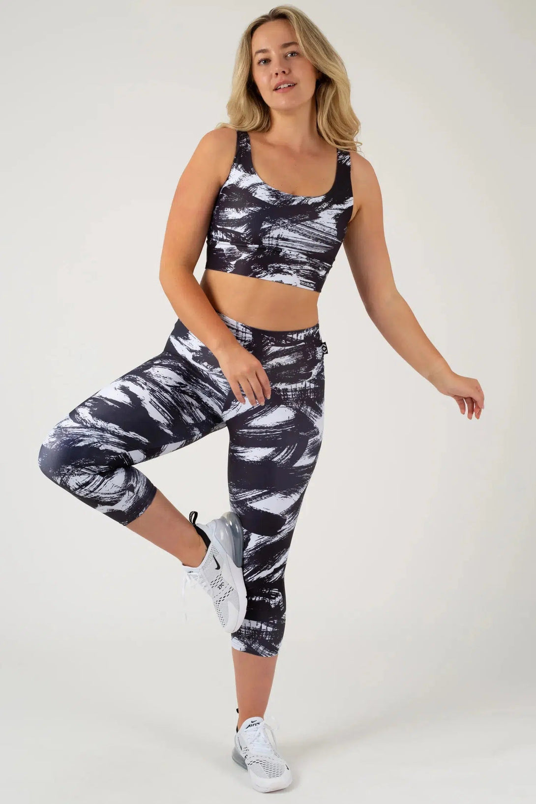 Destruction Performance - High Waisted Capri Leggings-Activewear-Exoticathletica