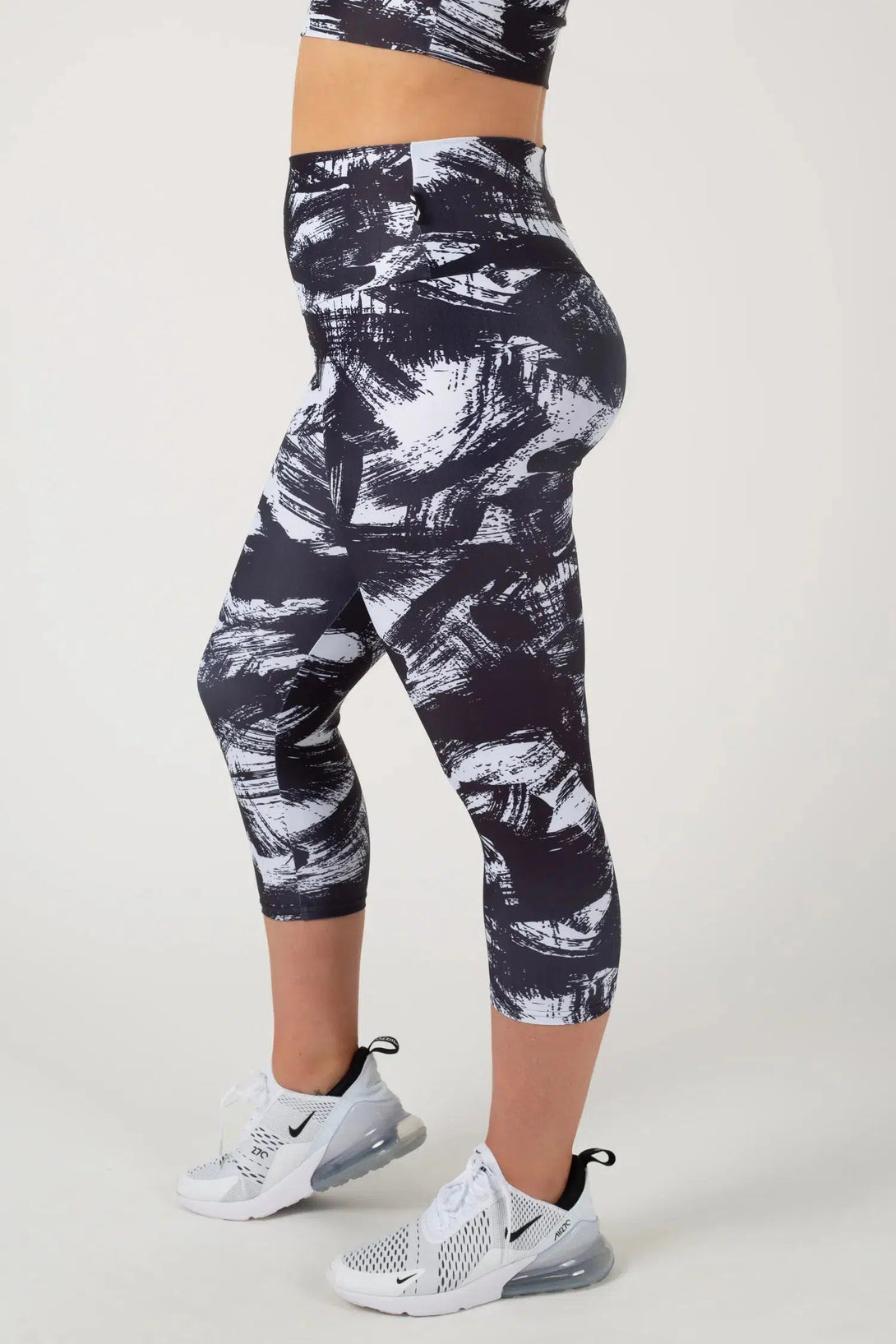 Destruction Performance - High Waisted Capri Leggings-Activewear-Exoticathletica