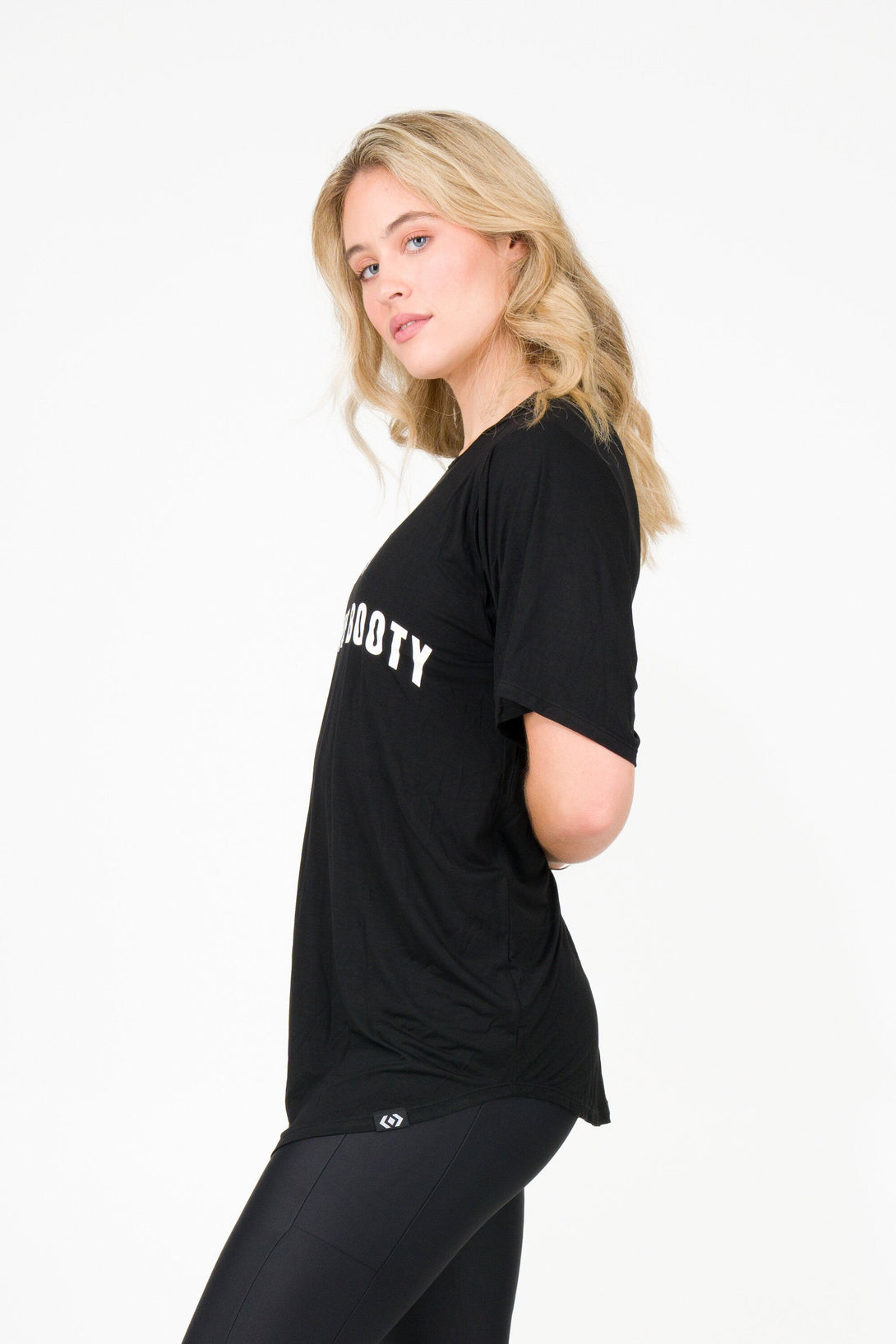 Do It For The Booty Black Slinky To Touch - Plain Boyfriend Tee-Activewear-Exoticathletica
