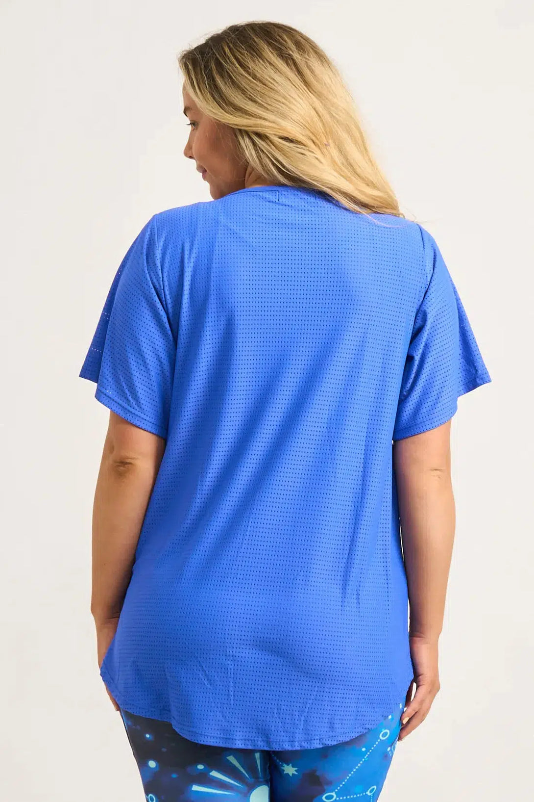 Electric Blue Bball Mesh - Exotica Boyfriend Tee-Activewear-Exoticathletica